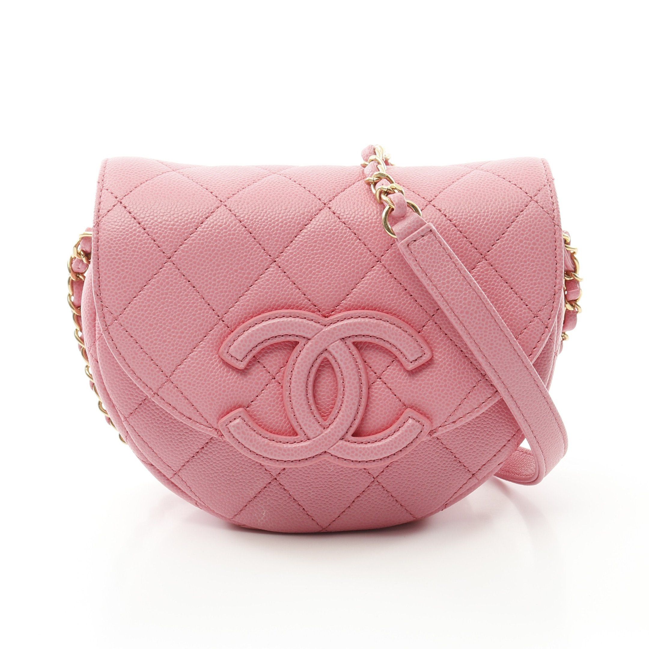 Chanel Chanel Matelasse Mini Messenger Chain Shoulder Bag Caviar Skin Pink Gold Hardware Size ONE SIZE - 1 Thumbnail