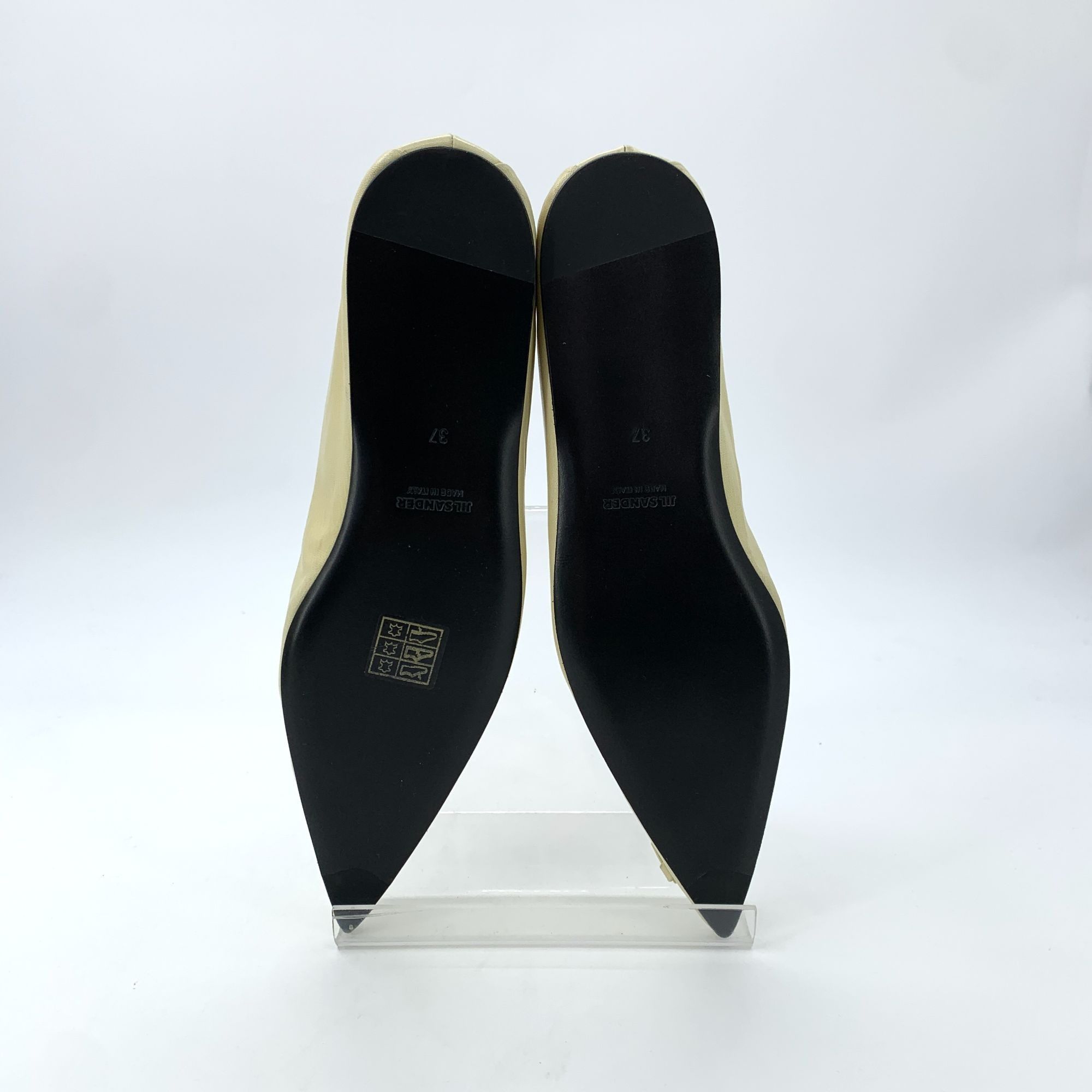Jil Sander H14699 Jil Sander Beige Leather Pointed-Toe Loafers Size US 6 / IT 36 - 5 Thumbnail