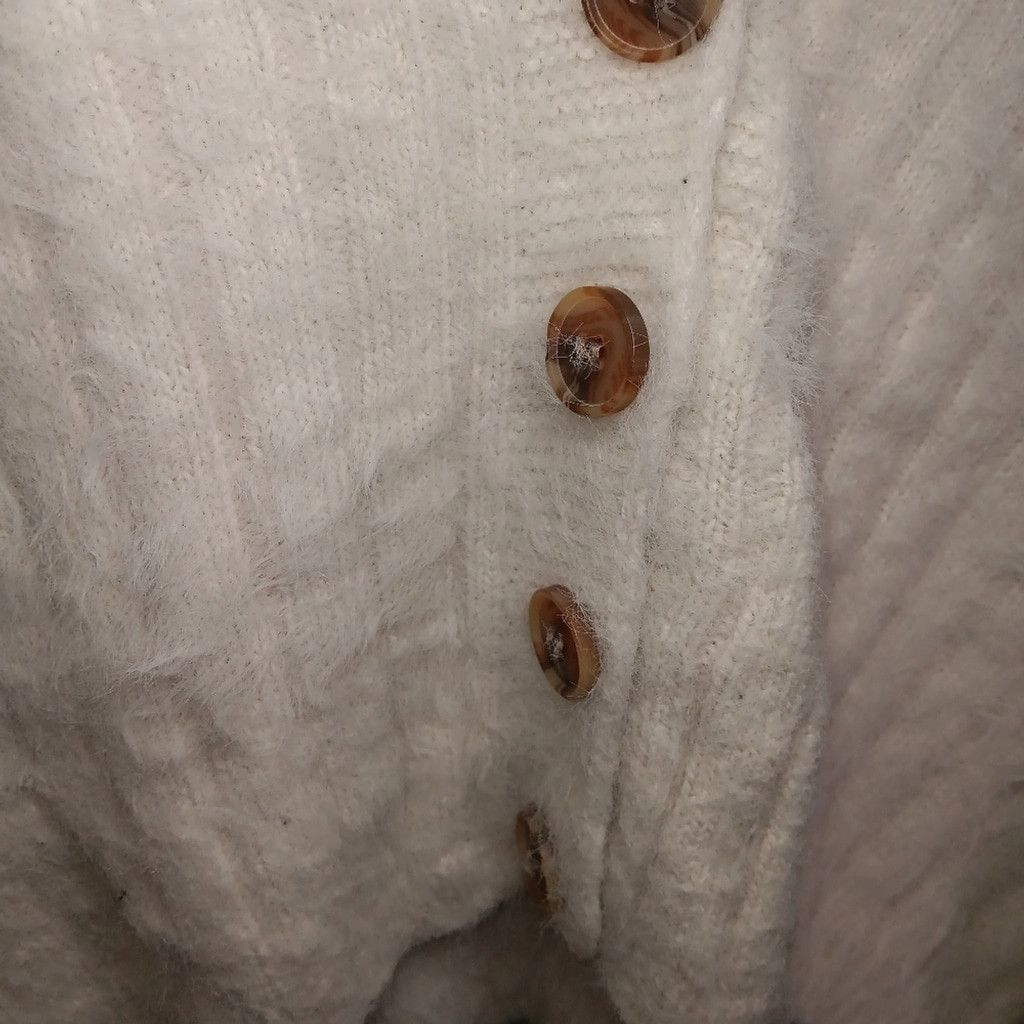 Missguided Missguided,off white,cropped cardigan, 10, very fuzzy, GUC Size L / US 10 / IT 46 - 3 Thumbnail