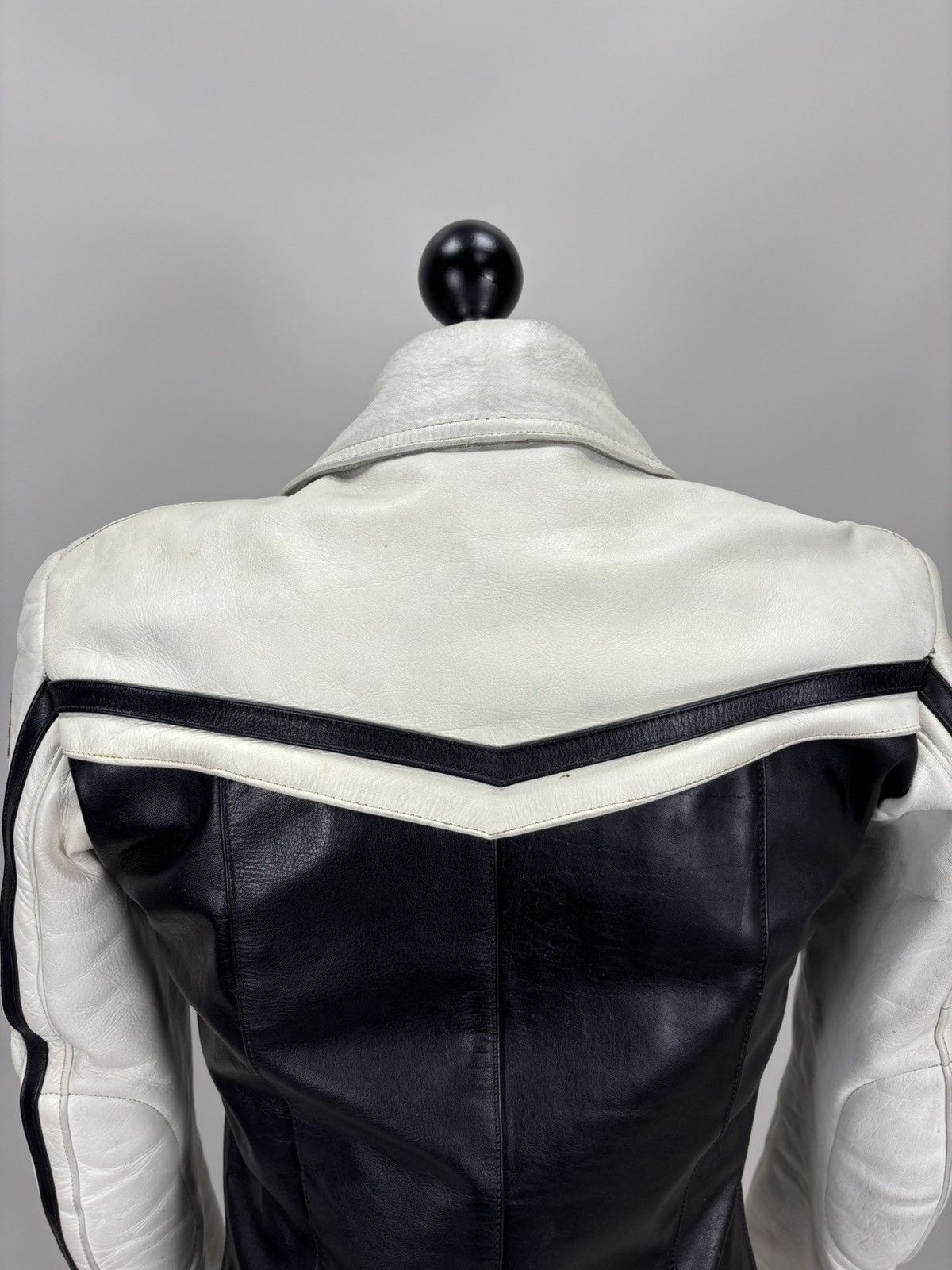 Other Mens leather biker jacket Higway Size 50 Color White/Black Size US M / EU 48-50 / 2 - 7 Thumbnail