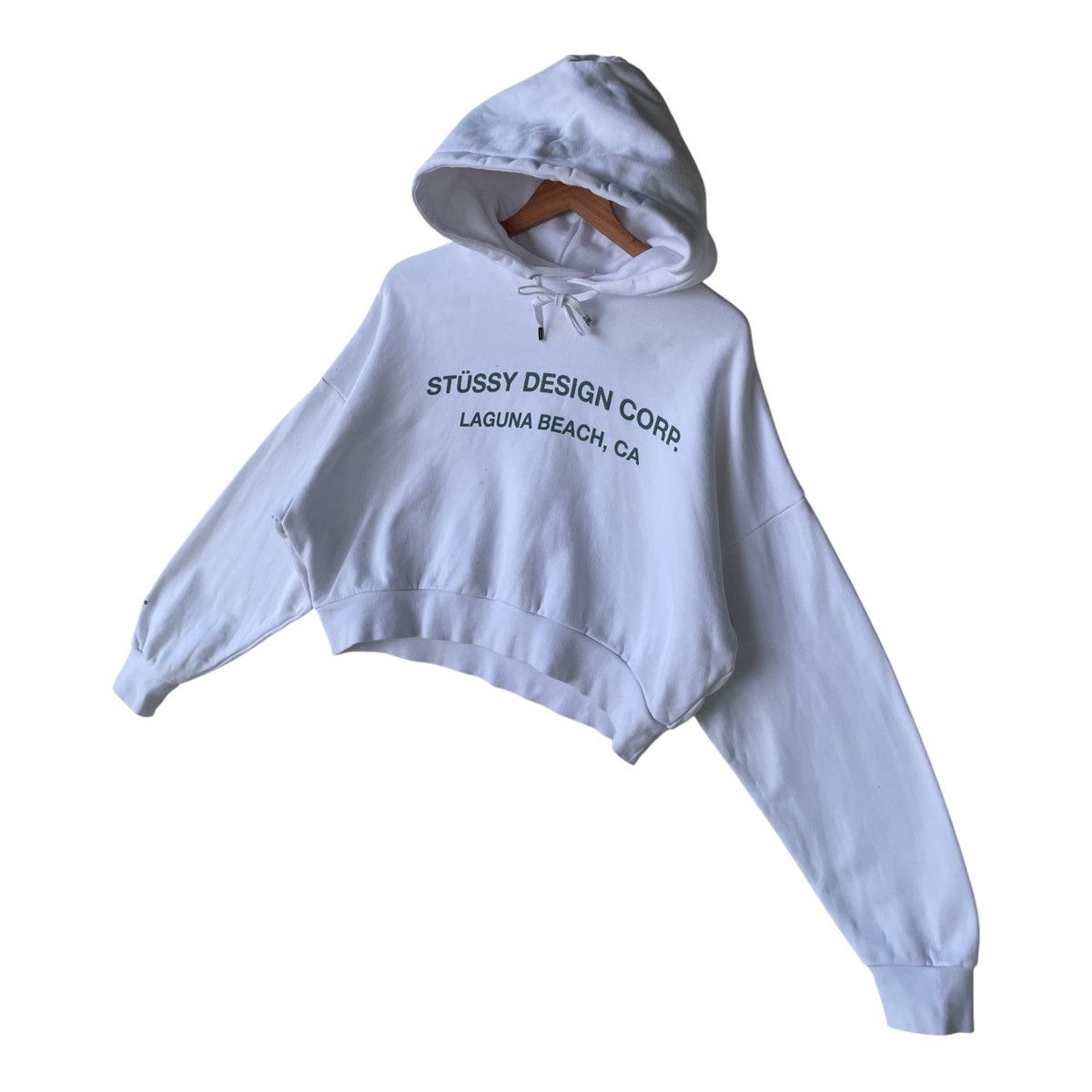Stussy × Vintage Stussy Crop Top Hoodie Size L / US 10 / IT 46 - 3 Thumbnail