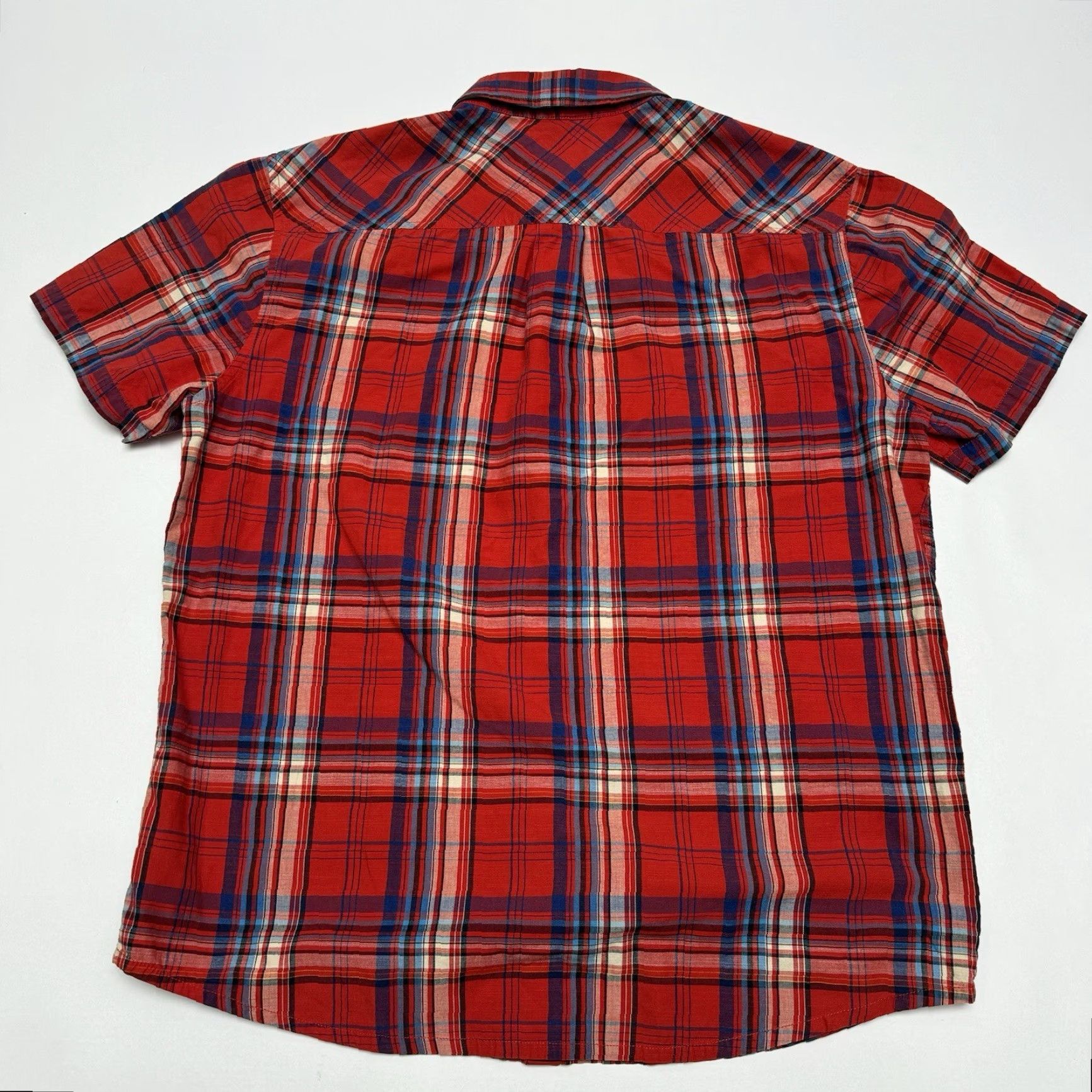 Prana prAna Shirt Men L Red Plaid Short Sleeve Button-Up Outdoor Casual Light Size US 33 - 7 Thumbnail