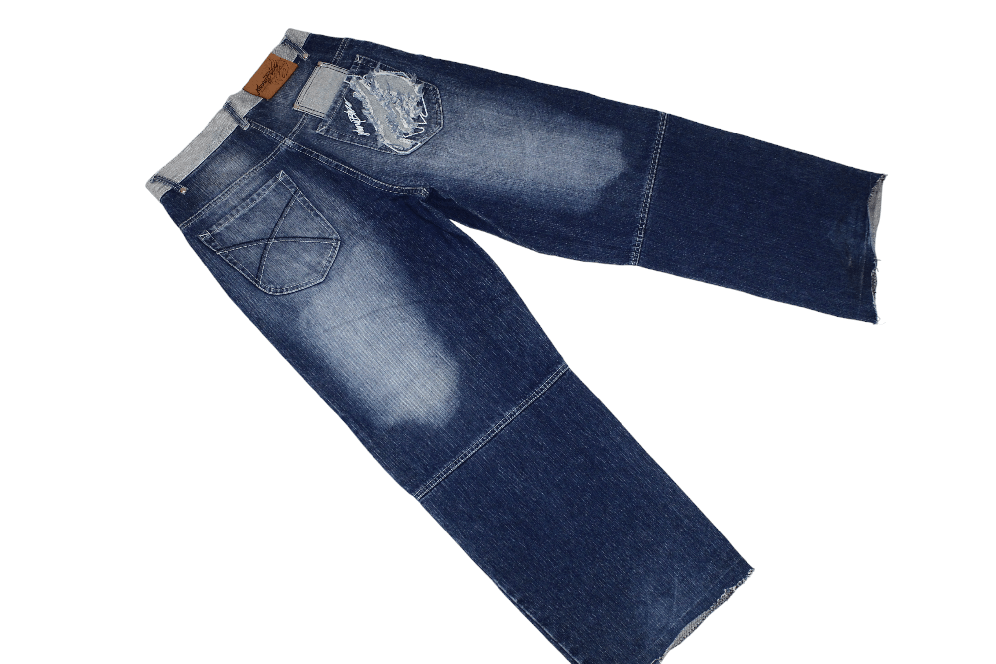 Wu-Tang Clan Johnny Blaze aka Method Man Faded Denim Bootcut Baggy Jeans Size US 30 / EU 46 - 9 Thumbnail