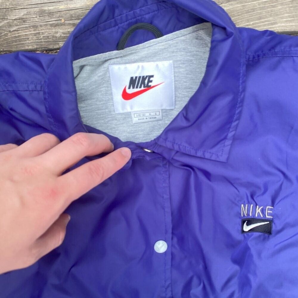Nike × Vintage Vintage 90s Y2K Nike Windbreaker Jacket Purple Large Size L / US 10 / IT 46 - 2 Thumbnail