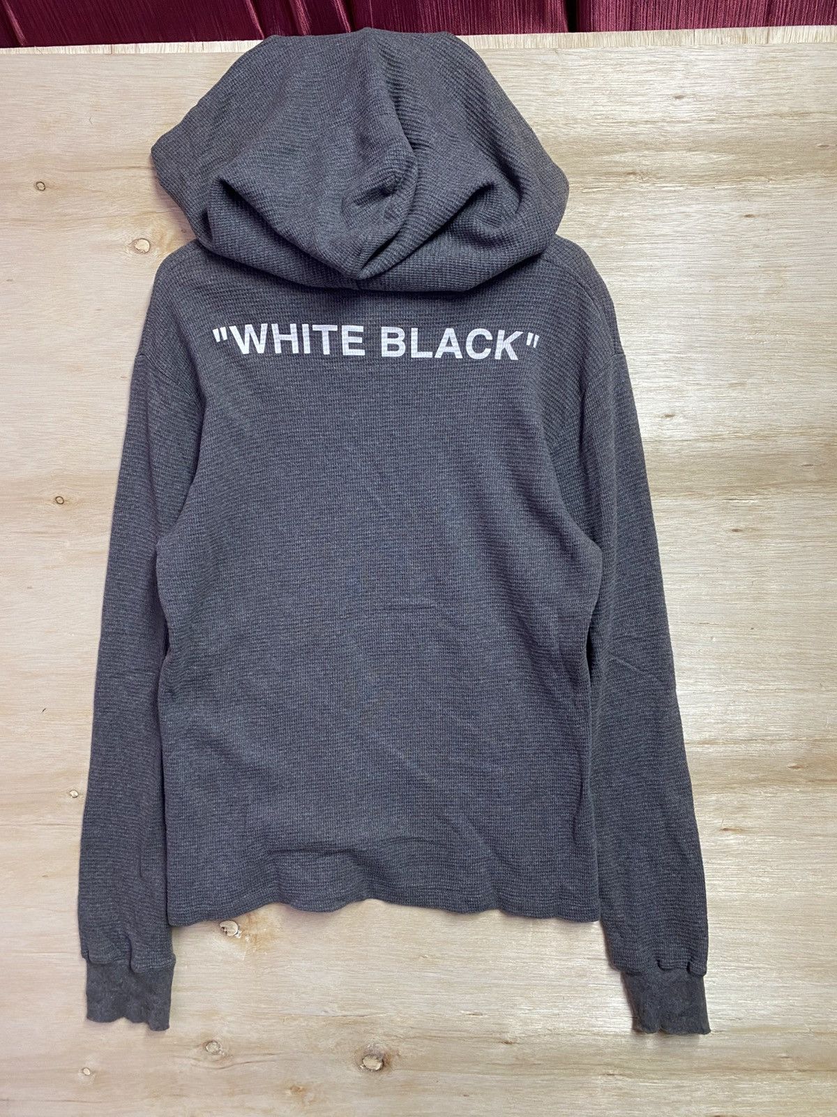 Off-White Off-White Main Label Owl Waffle Hoodie Black White Quote Size US XL / EU 56 / 4 - 12 Thumbnail
