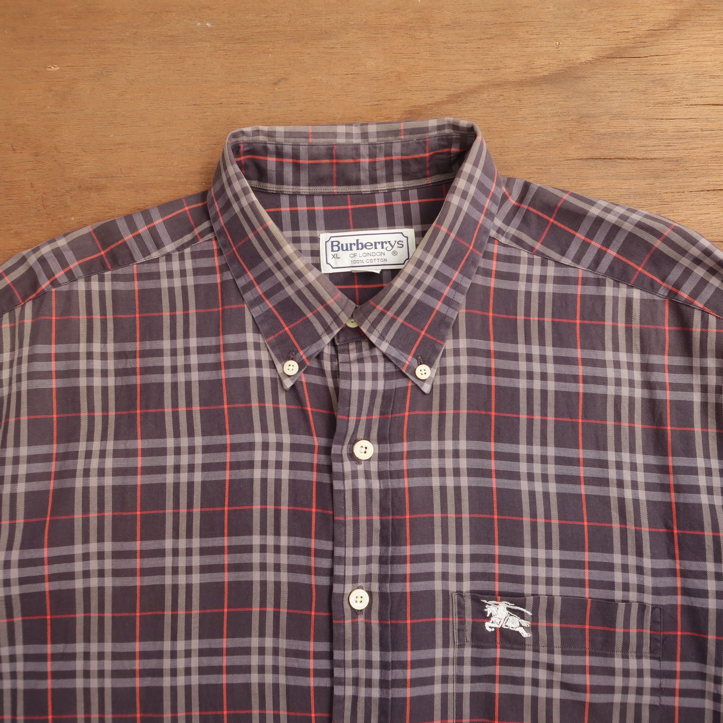 Burberry Vintage 90s Burberry Nova Check Old Money Shirt Size US XL / EU 56 / 4 - 3 Thumbnail