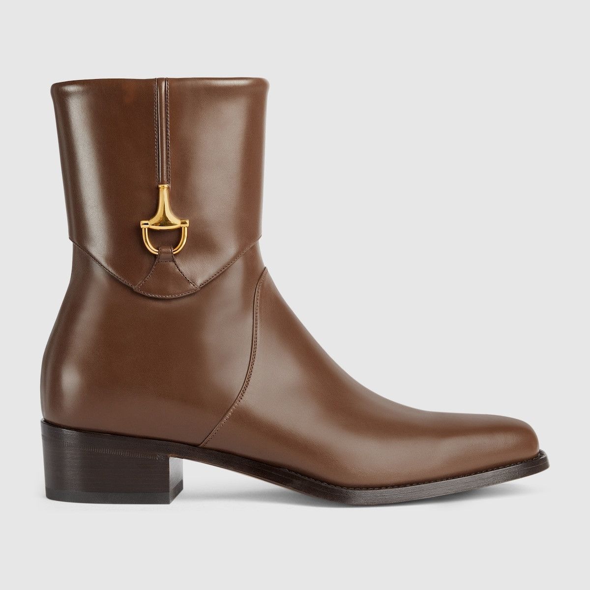 Men's Horsebit Ankle Boots in brown