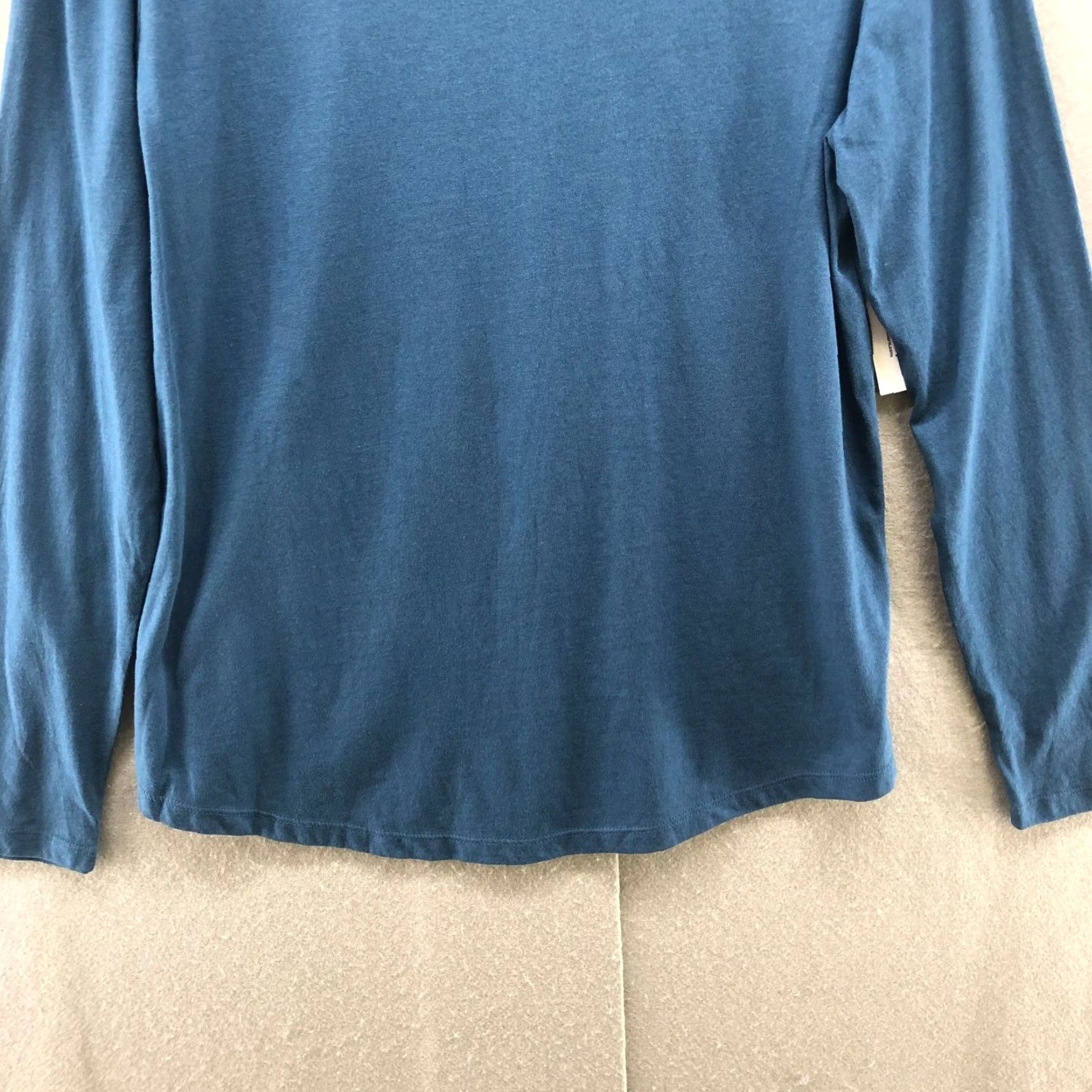 Vintage Dressbarn Women's Blue Long Sleeve Crewneck T Shirt Large Modal Blend Stretch Size L / US 10 / IT 46 - 4 Thumbnail