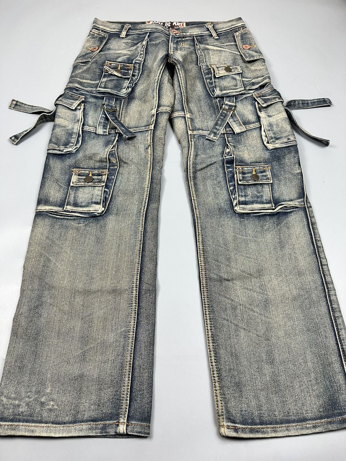 If Six Was Nine Tactical Bondage Multi Pocket Jeans De Art Size US 33 - 3 Thumbnail