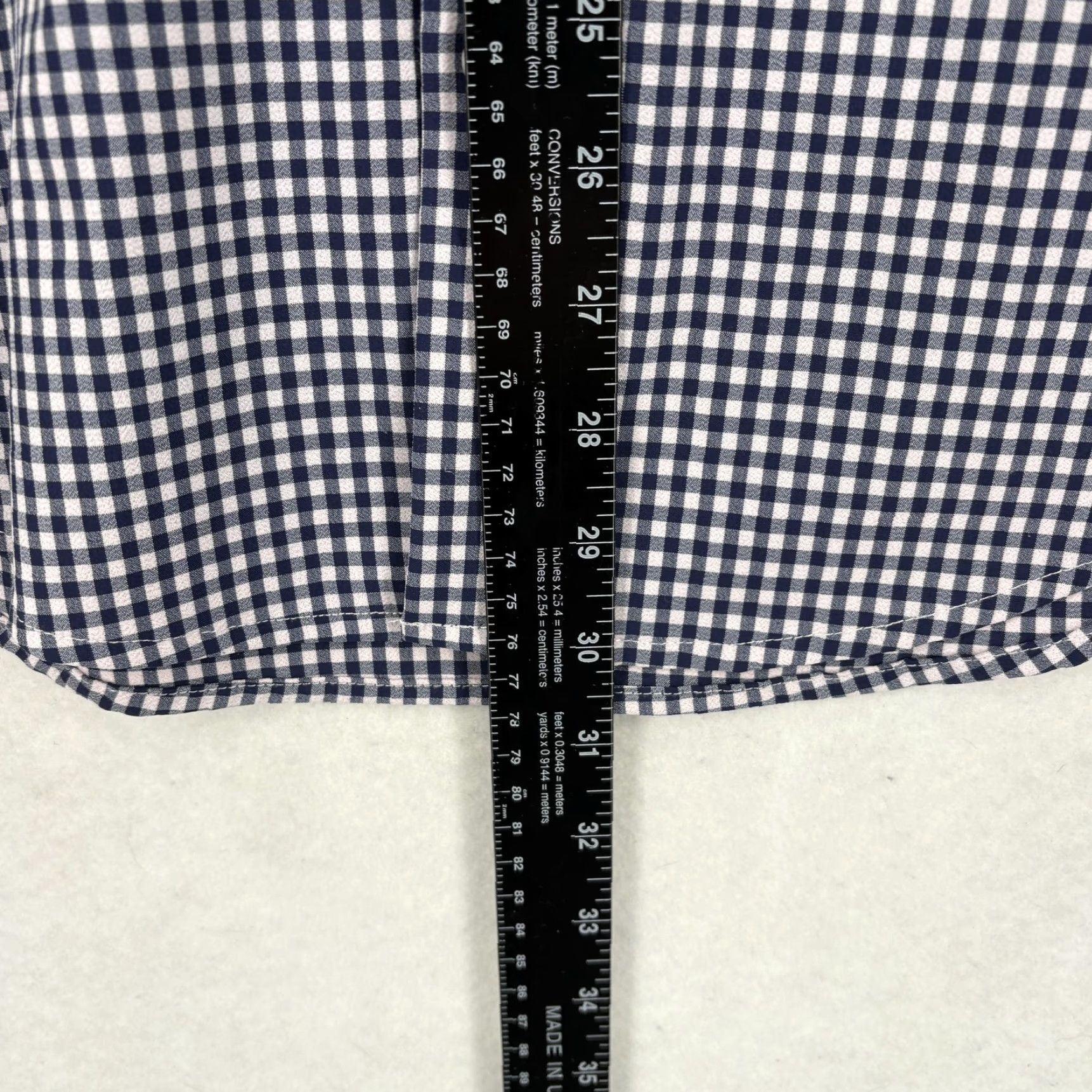 Mizzen+Main Mizzen+Main Leeward Shirt Mens Small Blue Gingham Slim Fit Stretch Non Iron Dress Shirt Size US S / EU 44-46 / 1 - 7 Thumbnail
