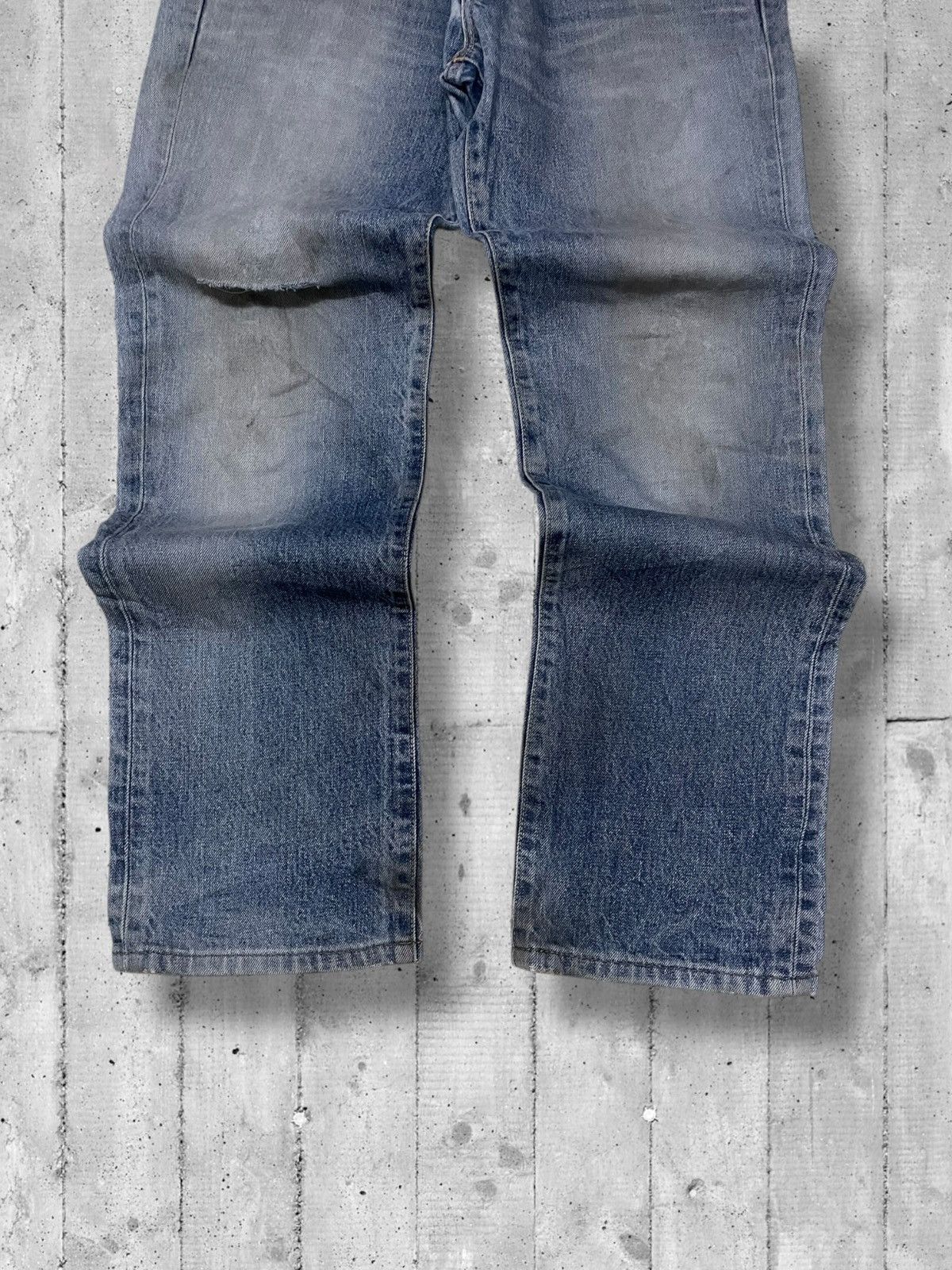 Designer × Edwin × Vintage Vintage 1990s Japan Designer Edwin 503 Distressed Blue Denim Size US 32 / EU 48 - 3 Thumbnail