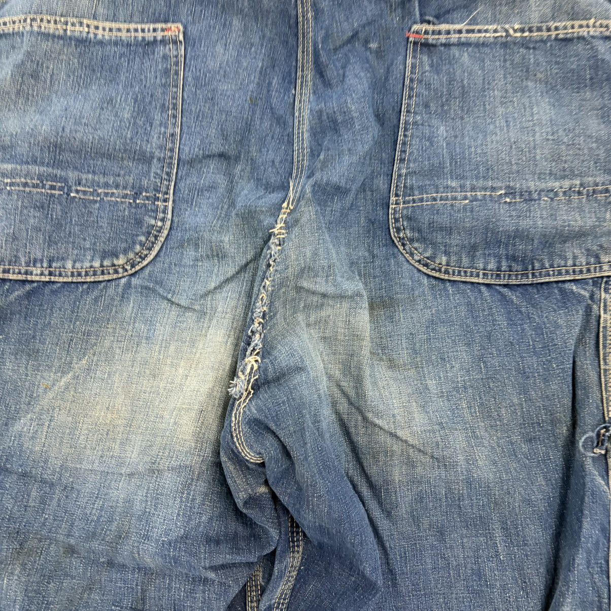 Other Vintage 50s Big Mac Blue Dark Workwear Denim Overalls 40x31 Size US 40 / EU 56 - 5 Thumbnail