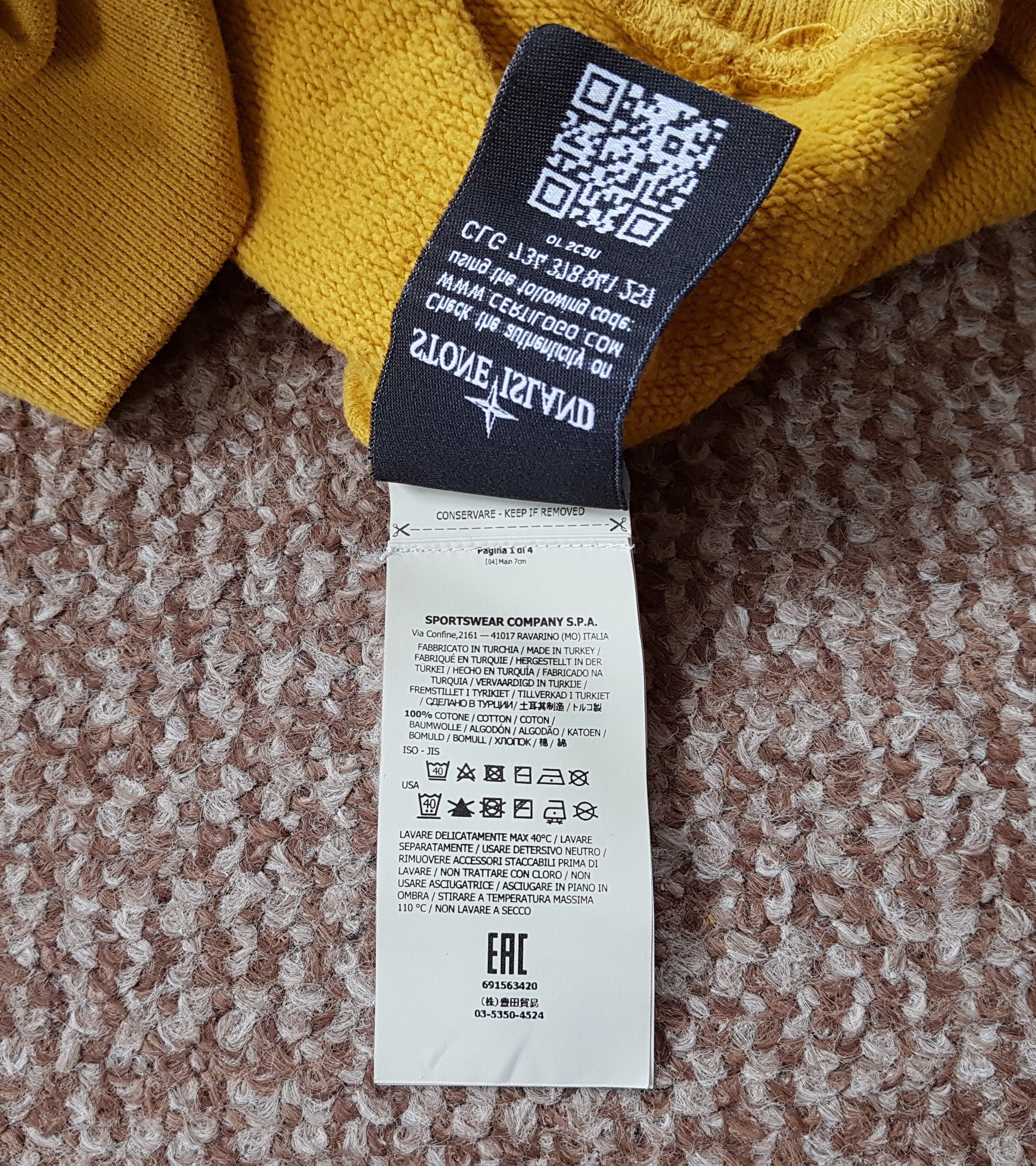 Stone Island Stone Island Garment Dyed Intarsia Logo Sweatshirt Size US S / EU 44-46 / 1 - 12 Thumbnail
