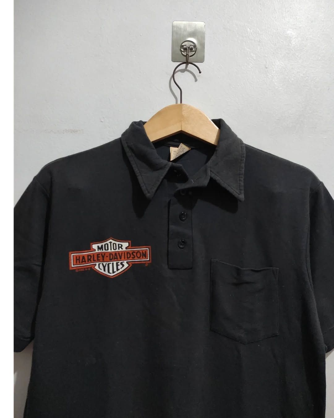 Harley Davidson × Vintage Vintage 80s Harley Davidson Polo shirt ©1983 Size US M / EU 48-50 / 2 - 10 Thumbnail