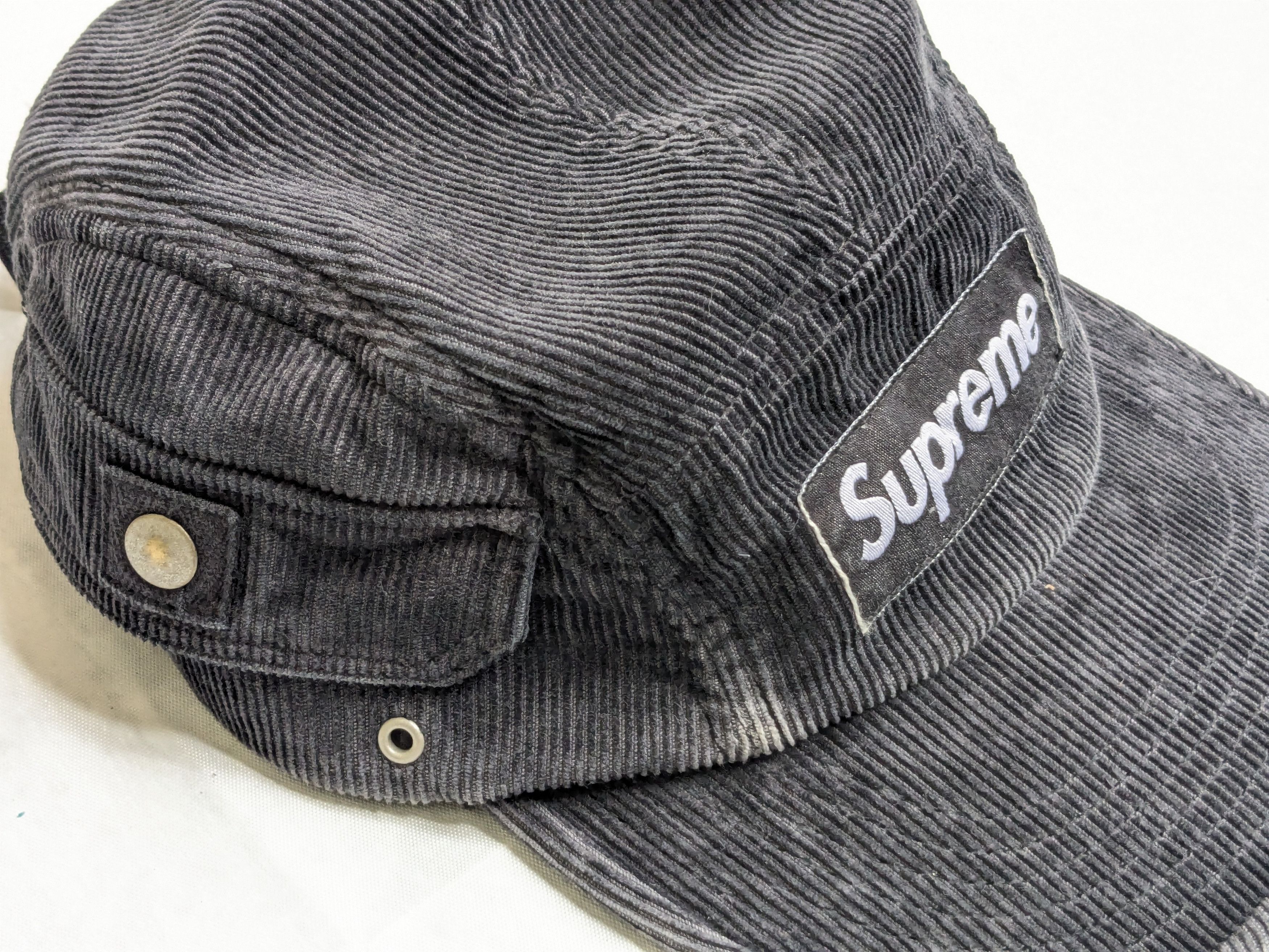 Supreme Supreme Corduroy Pocket Camp Cap Black Bogo Box Logo Size ONE SIZE - 4 Thumbnail