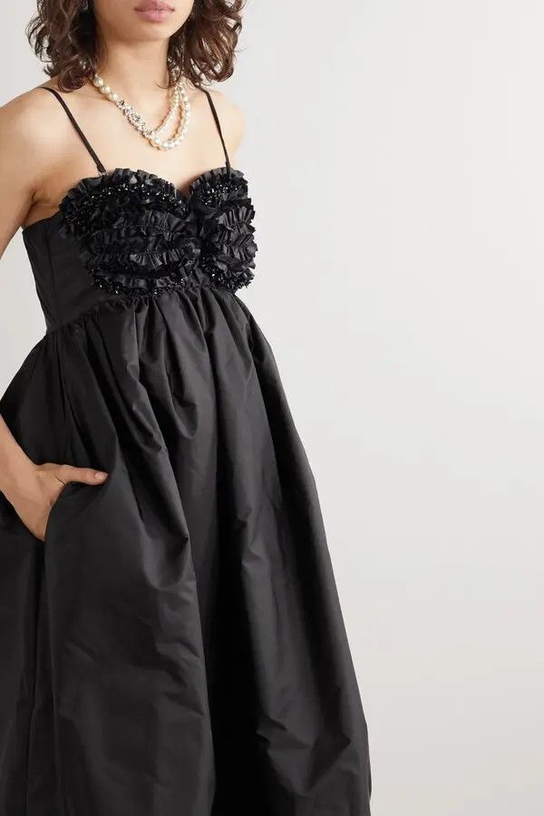 Moncler o1y1125 Midi Dress in Black Size S / US 4 / IT 40 - 2 Thumbnail