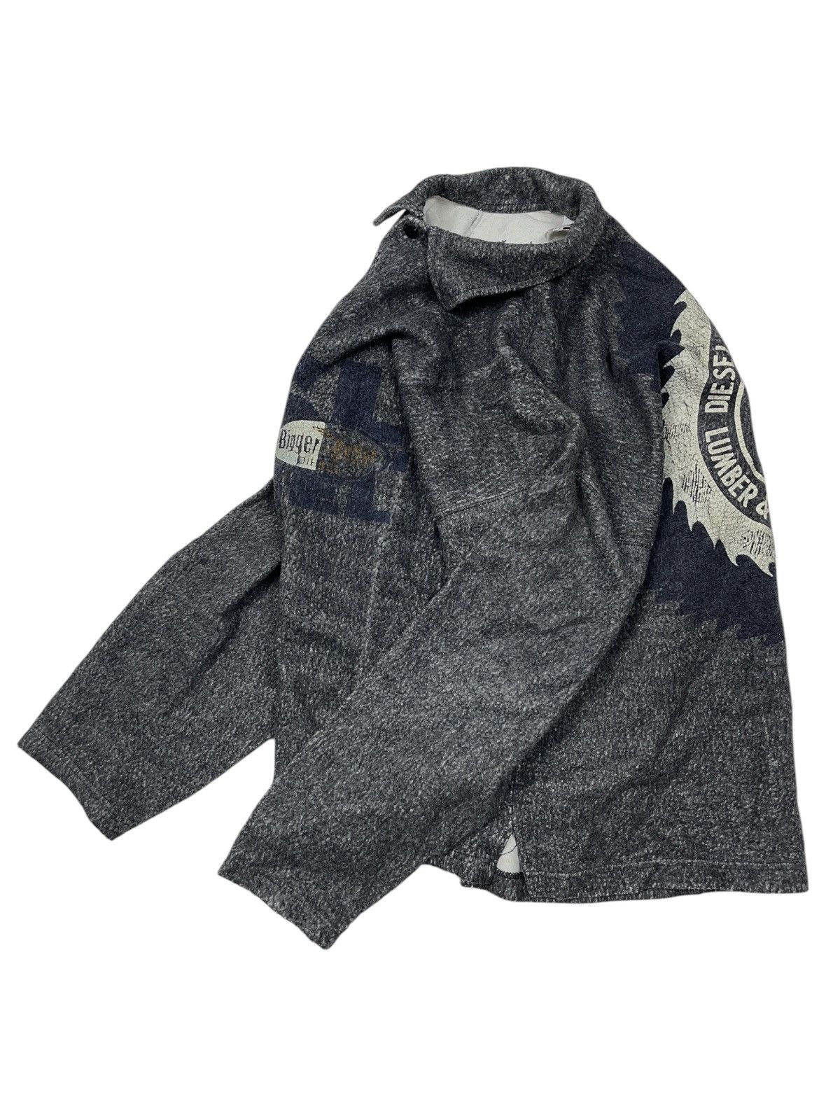 Diesel × Vintage Vintage 90s Diesel Big Logo Lumber & Co. Worker Sweatshirt Size US XL / EU 56 / 4 - 3 Thumbnail