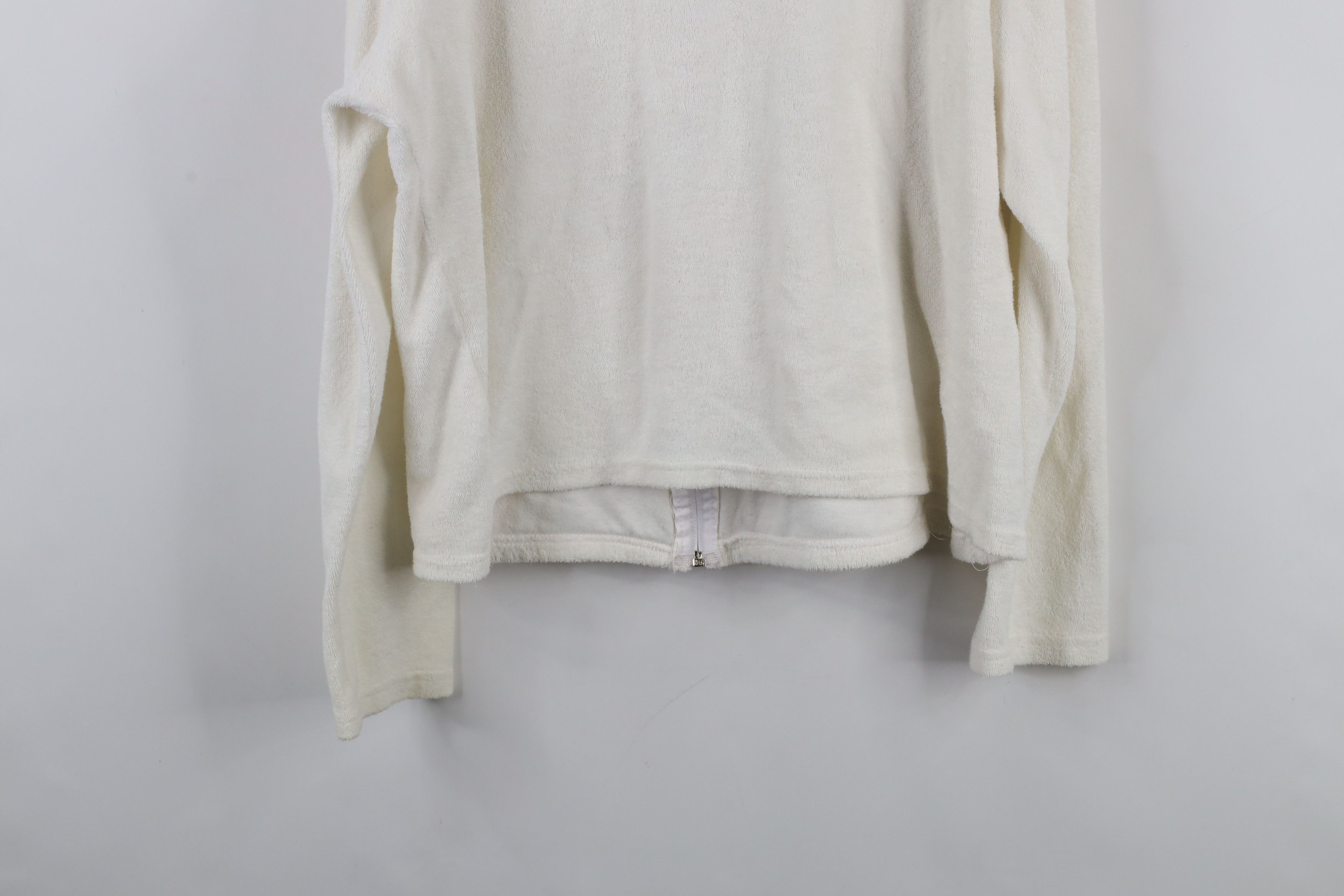 Vintage Vintage 90s Y2K Babydoll Terry Cloth Hoodie White USA Size XL / US 12-14 / IT 48-50 - 15 Thumbnail