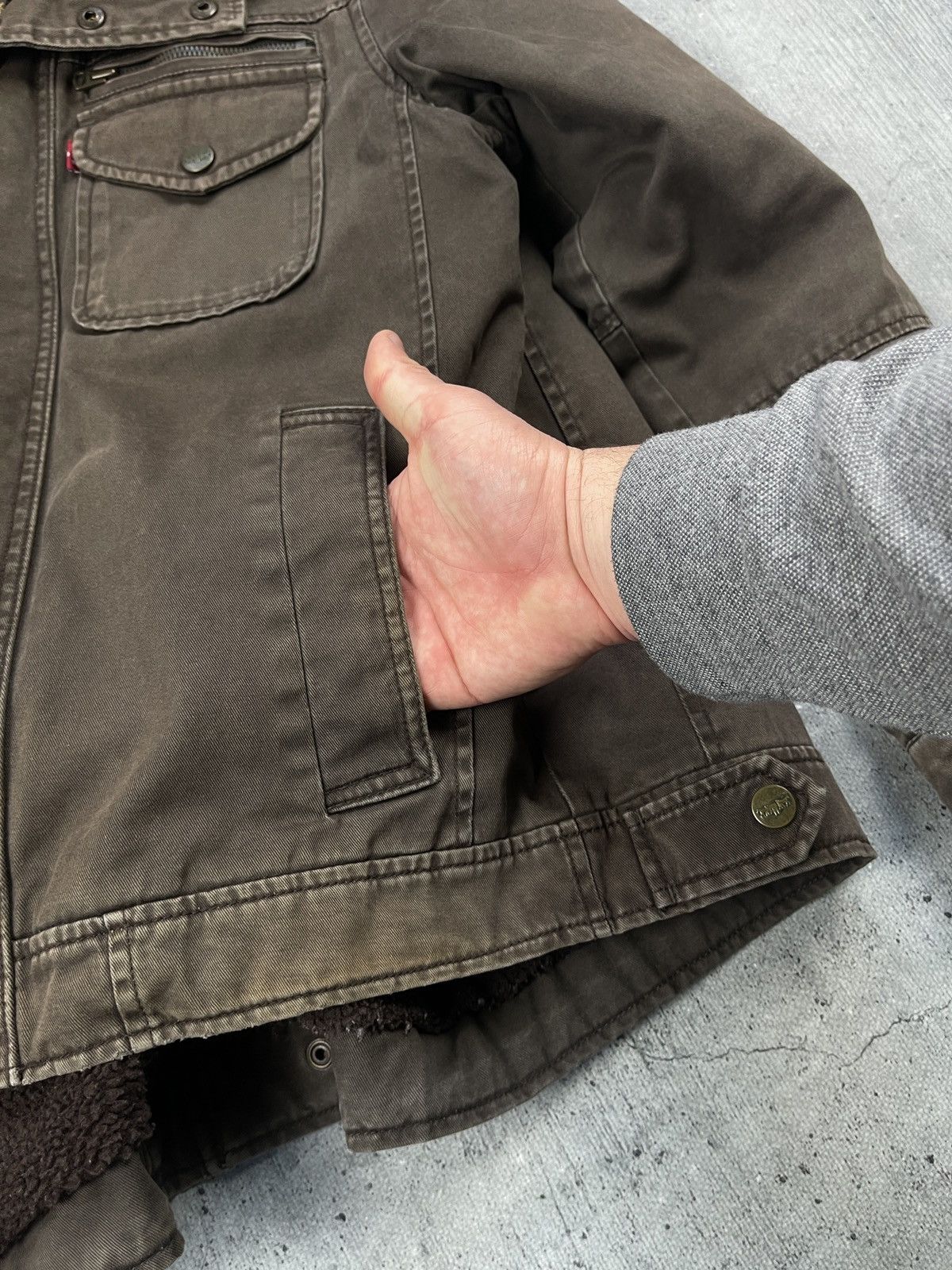 Levi's × Vintage Vintage 90’s Sherpa Levi’s Red Tab denim jacket Size US S / EU 44-46 / 1 - 7 Thumbnail