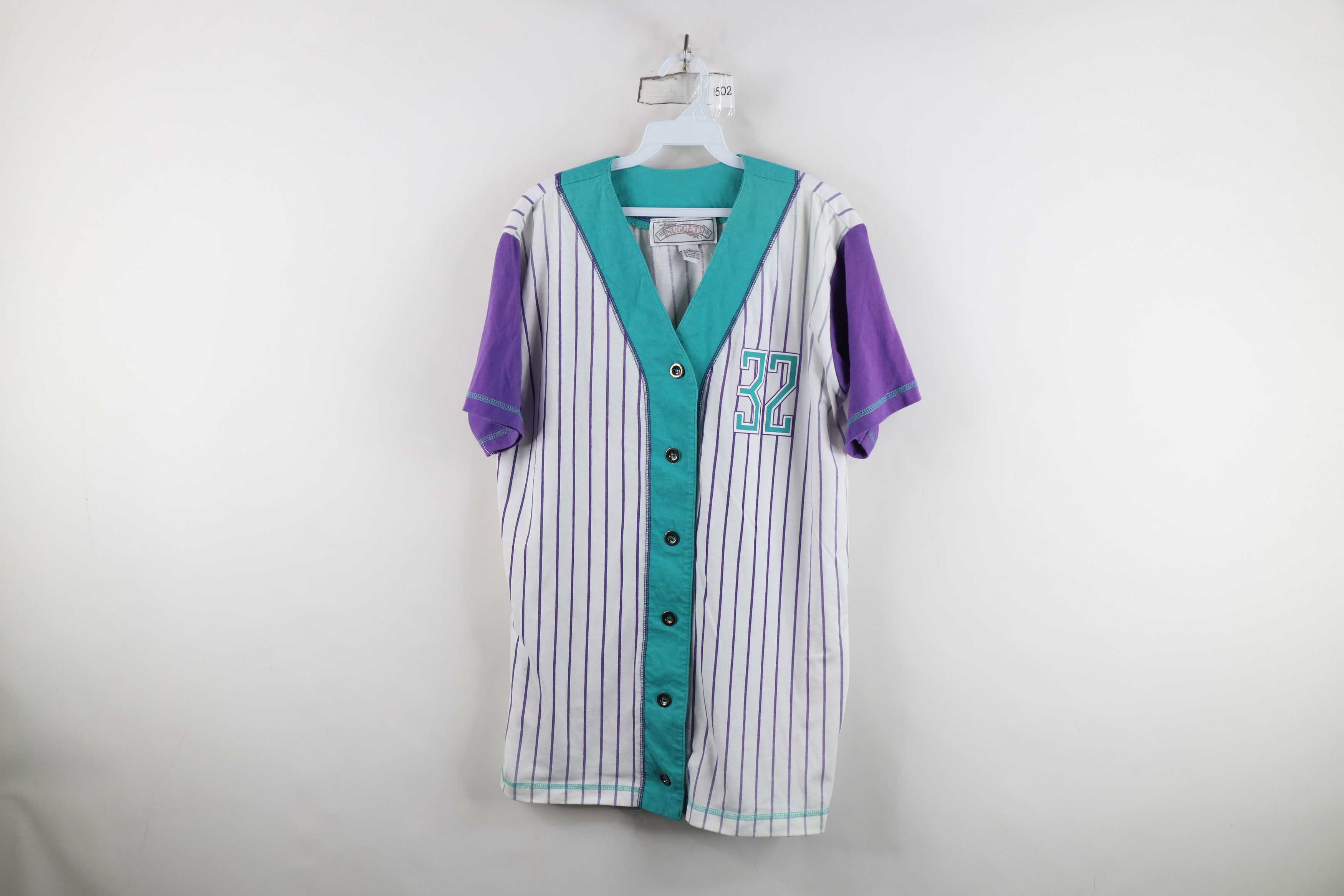 Vintage Vintage 90s Streetwear Distressed Pinstriped Baseball Jersey Size M / US 6-8 / IT 42-44 - 1 Thumbnail