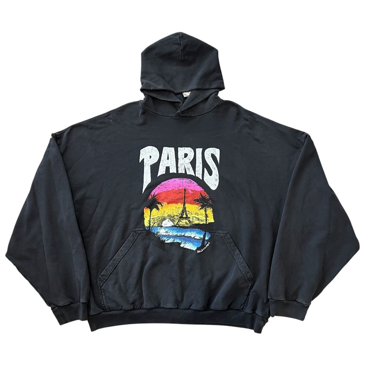 Balenciaga BALENCIAGA 2024SS “PARIS Tropical” Rounded Hoodie Size US M / EU 48-50 / 2 - 1 Thumbnail
