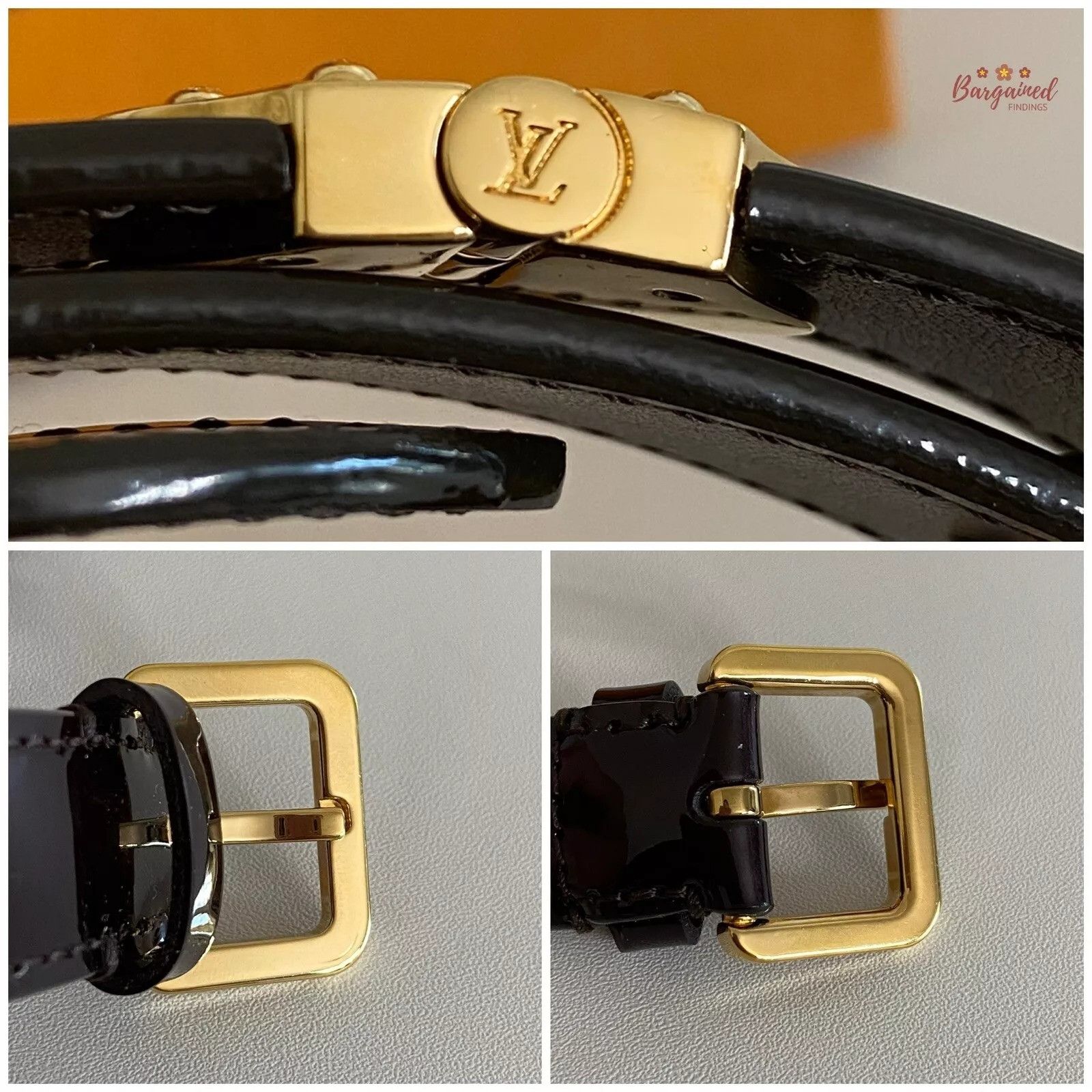 Louis Vuitton Louis Vuitton Amaranto Monogram Vernis Leather Gold Belt Size ONE SIZE - 10 Thumbnail
