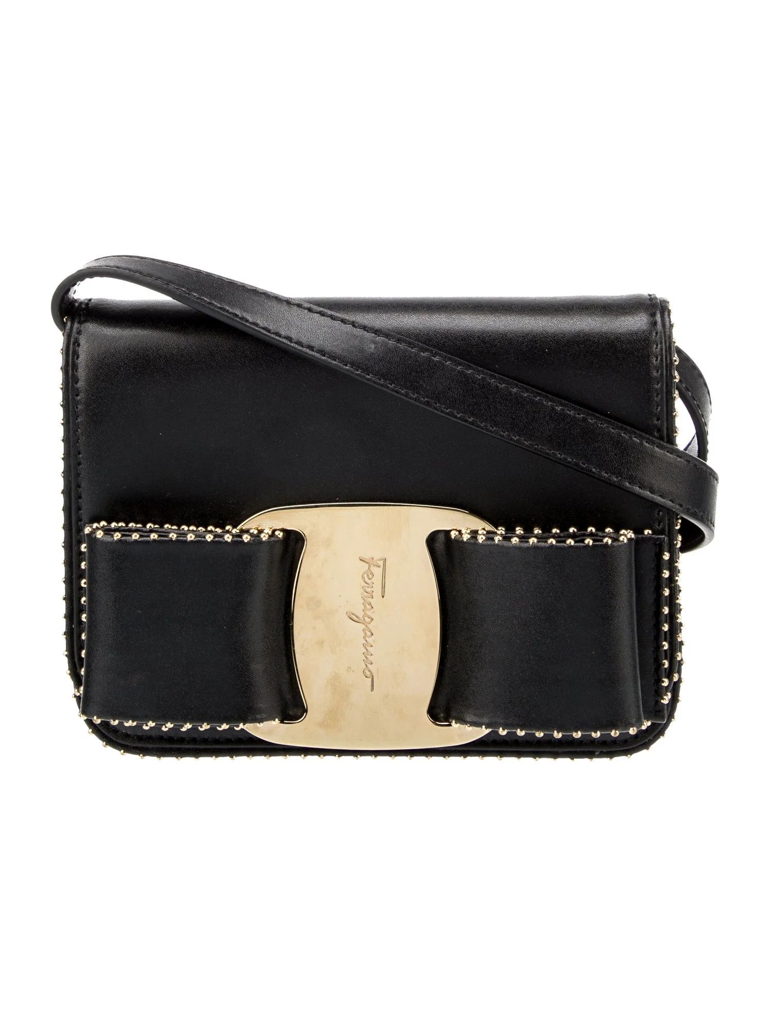 Salvatore Ferragamo o1s1rm1124 Size: OS / Mini Vara Bow Crossbody Bag in Black Size ONE SIZE - 1 Thumbnail