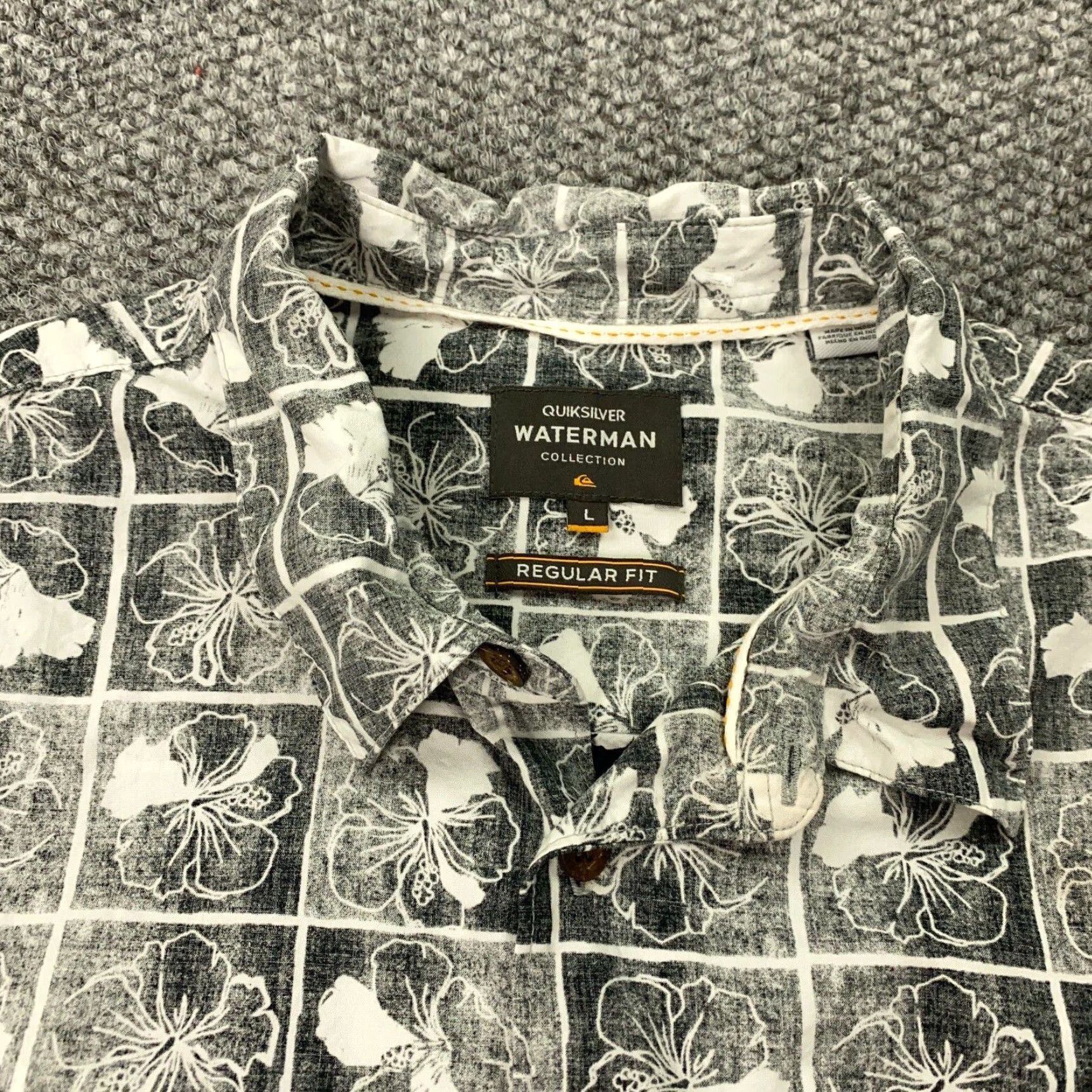 Quiksilver VINTAGE Quicksilver Button-Up Shirt Large Black Floral Regular Fit Tropical Beach Mens Size US L / EU 52-54 / 3 - 2 Thumbnail