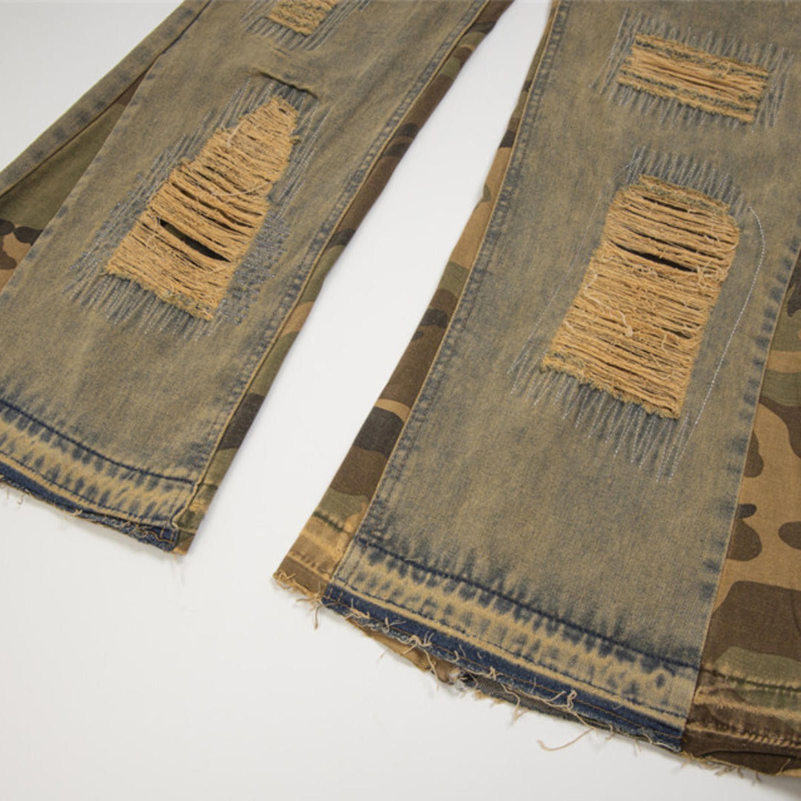 Japanese Brand Flared Camo Patch Jeans Size US 30 / EU 46 - 9 Thumbnail