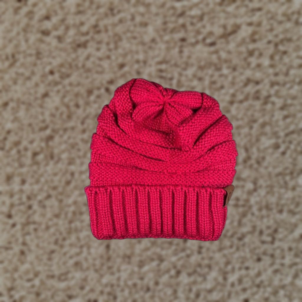 Pinko C.C Exclusive Beanie One Size Pink Knit 100% Acrylic Hat Womens Slouch Toque Embroidered Logo Size ONE SIZE - 1 Thumbnail