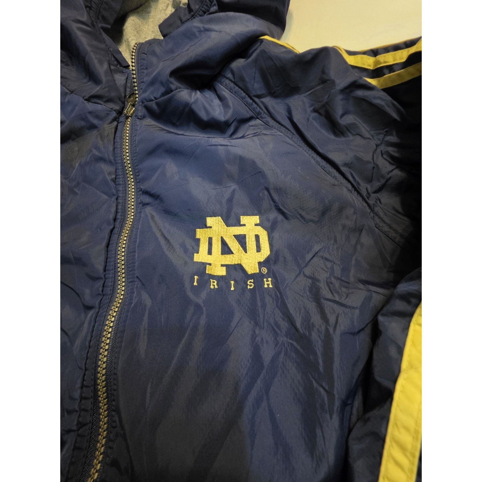 Adidas Vintage Adidas Notre Dame Reversible Jacket Mens L Full Zip Size 40 - 4 Thumbnail