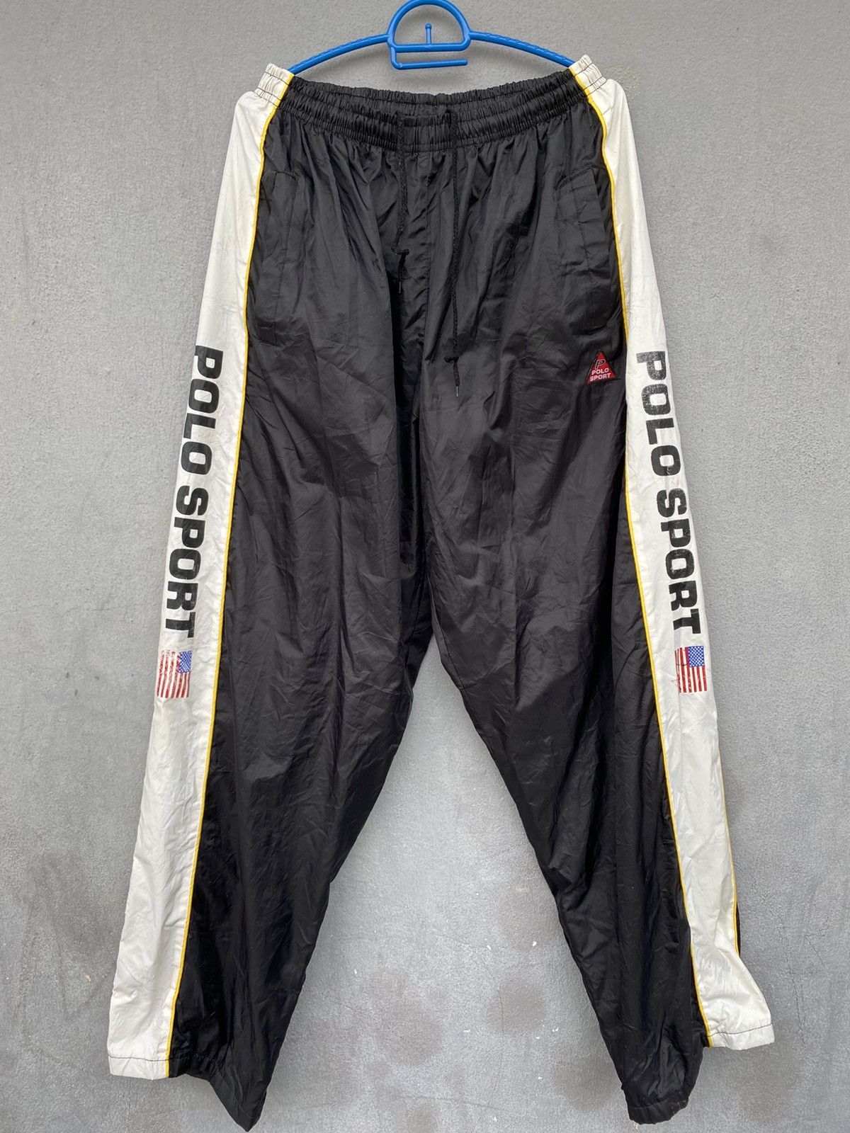 Polo Ralph Lauren × Vintage Dope😱 Vintage 90s Polo Sport Spellout Polyester Pant Size US 34 / EU 50 - 3 Thumbnail