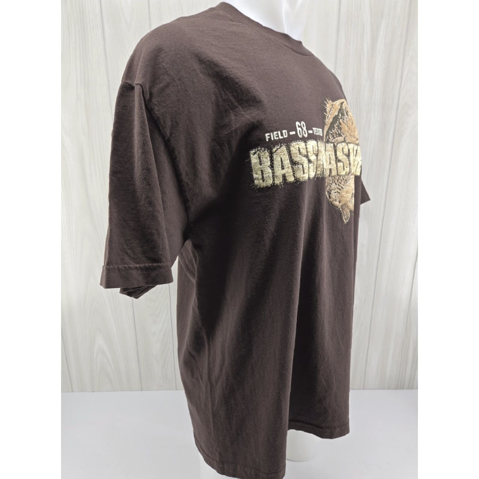 CHOCOOLATE Bassmaster Bass Fishing Chocolate Brown Short Sleeve T-Shirt 2XL Puffy Logo Mens Graphic Tee Shirt Size US XXL / EU 58 / 5 - 7 Thumbnail