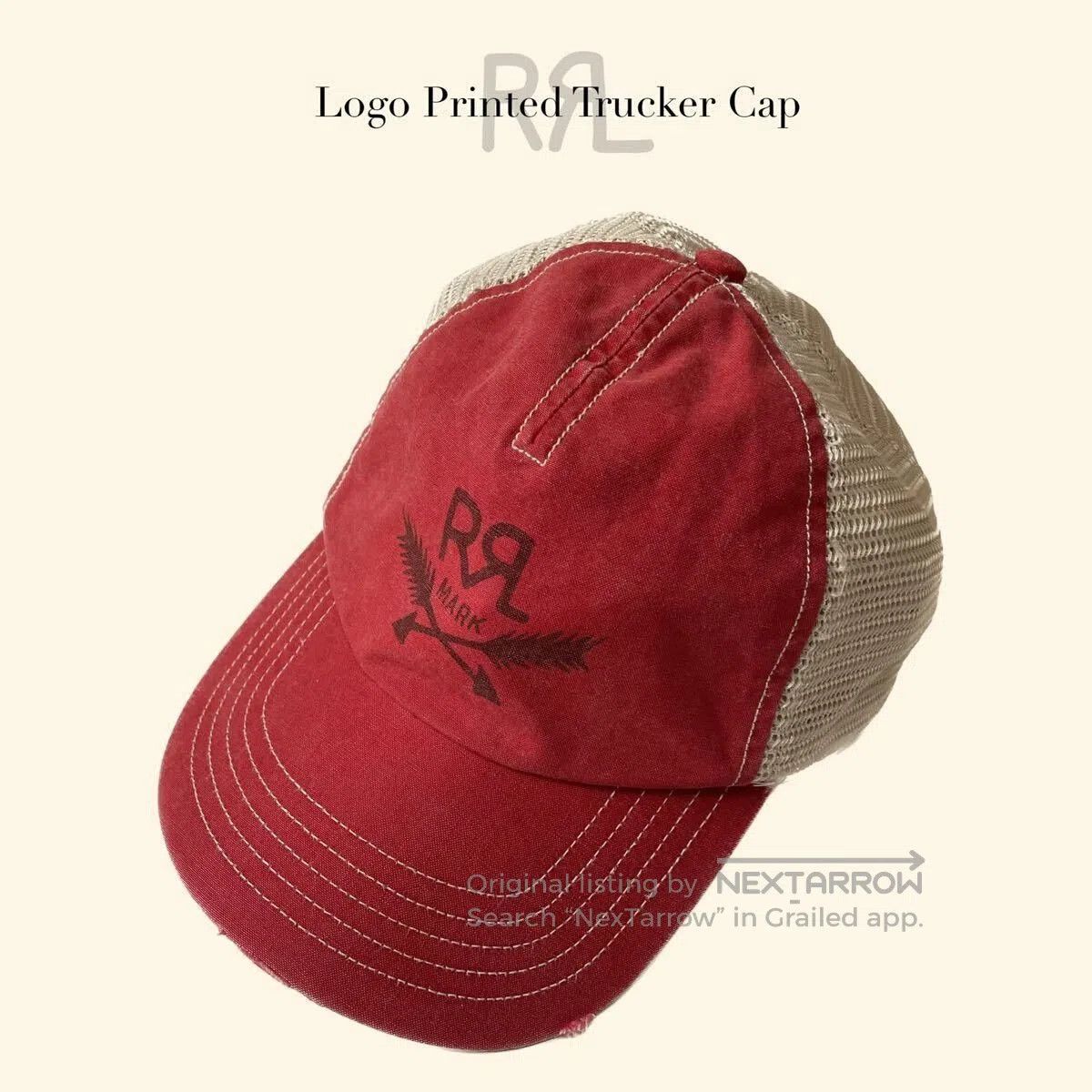 RRL Ralph Lauren RRL Double RL Arrow Logo Mesh Cap. Size ONE SIZE - 1 Thumbnail