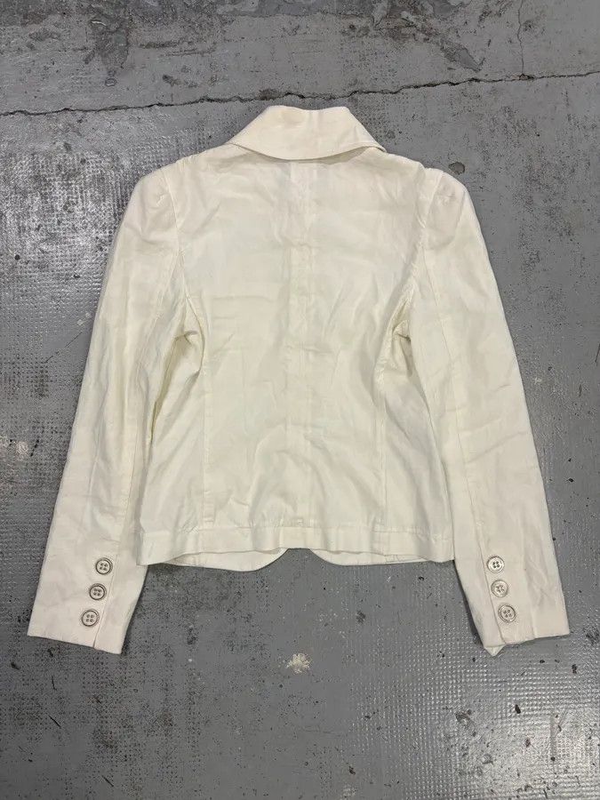 Emporio Armani 2010s Emporio Armani White Buttoned Multi-Pocket Blazer Jacket Size M / US 6-8 / IT 42-44 - 5 Thumbnail