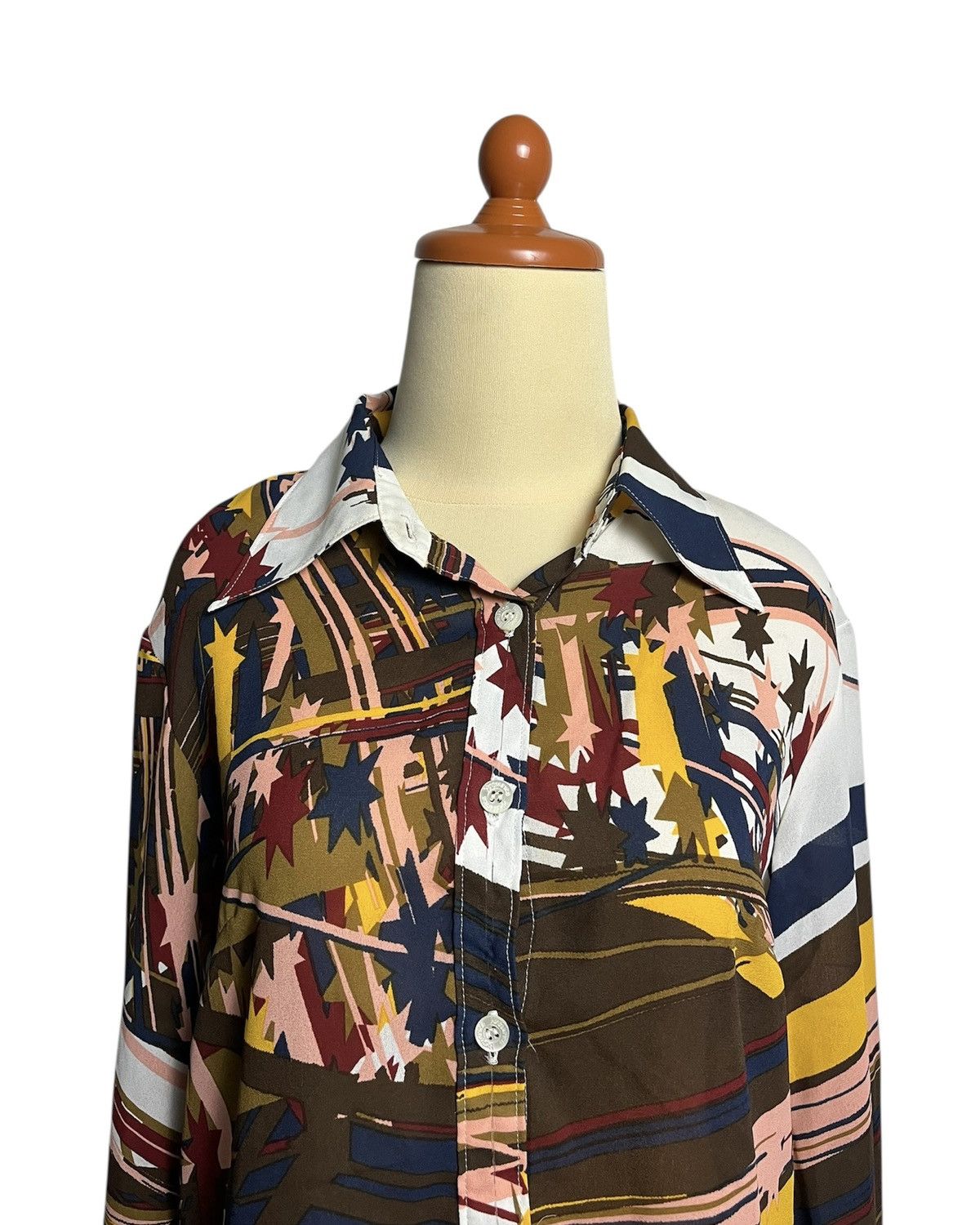 Hysteric Glamour 1990s Hysteric Glamour Abstract Stars Blouse Size M / US 6-8 / IT 42-44 - 4 Thumbnail