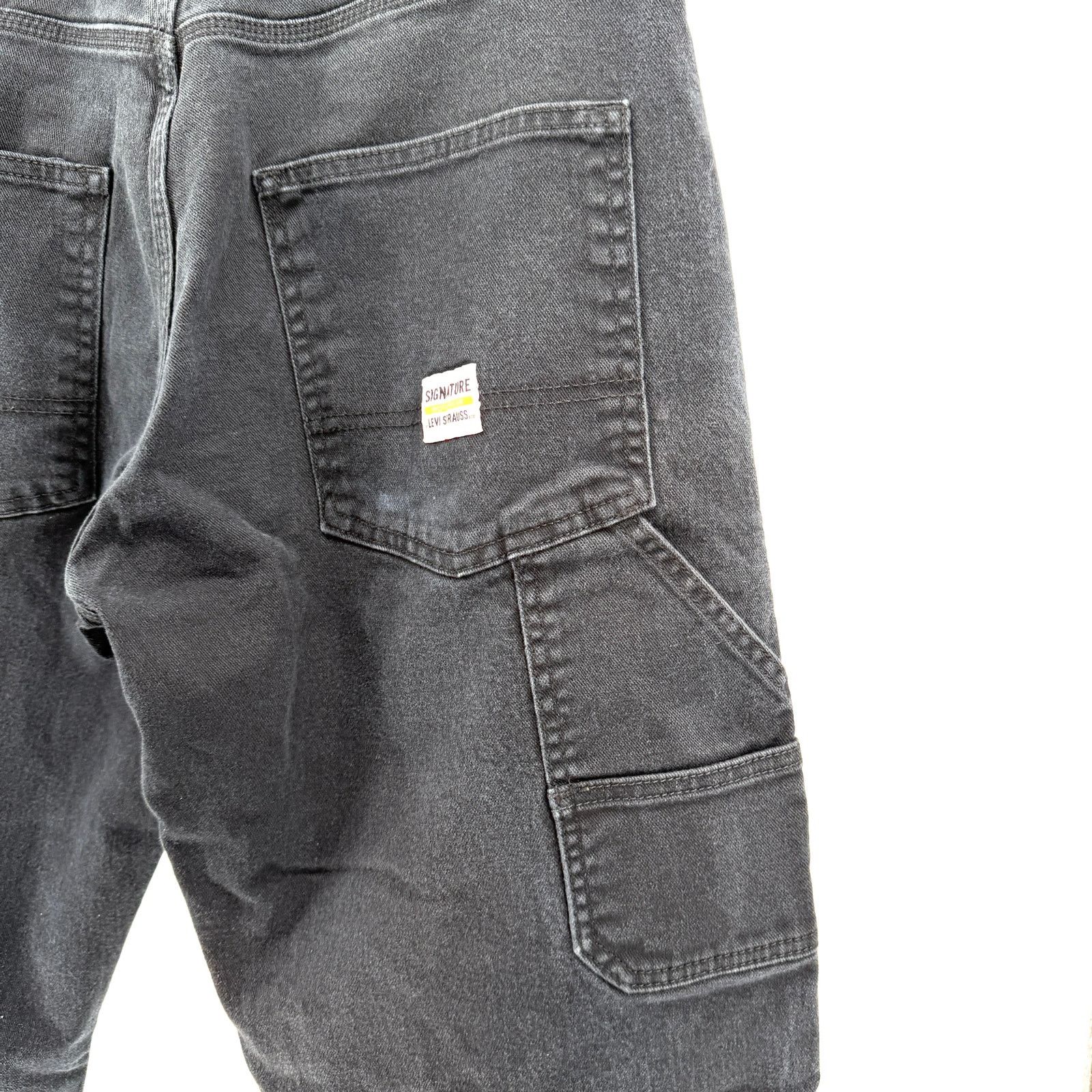 Levi's Levi’s Signature Gold Black Carpenter Utility Denim Jeans Size US 32 / EU 48 - 6 Thumbnail