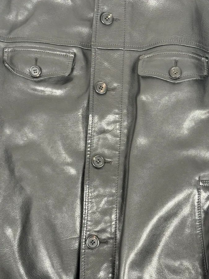 Prada AW2008 Prada Buttoned Black Leather Jacket Size US L / EU 52-54 / 3 - 8 Thumbnail