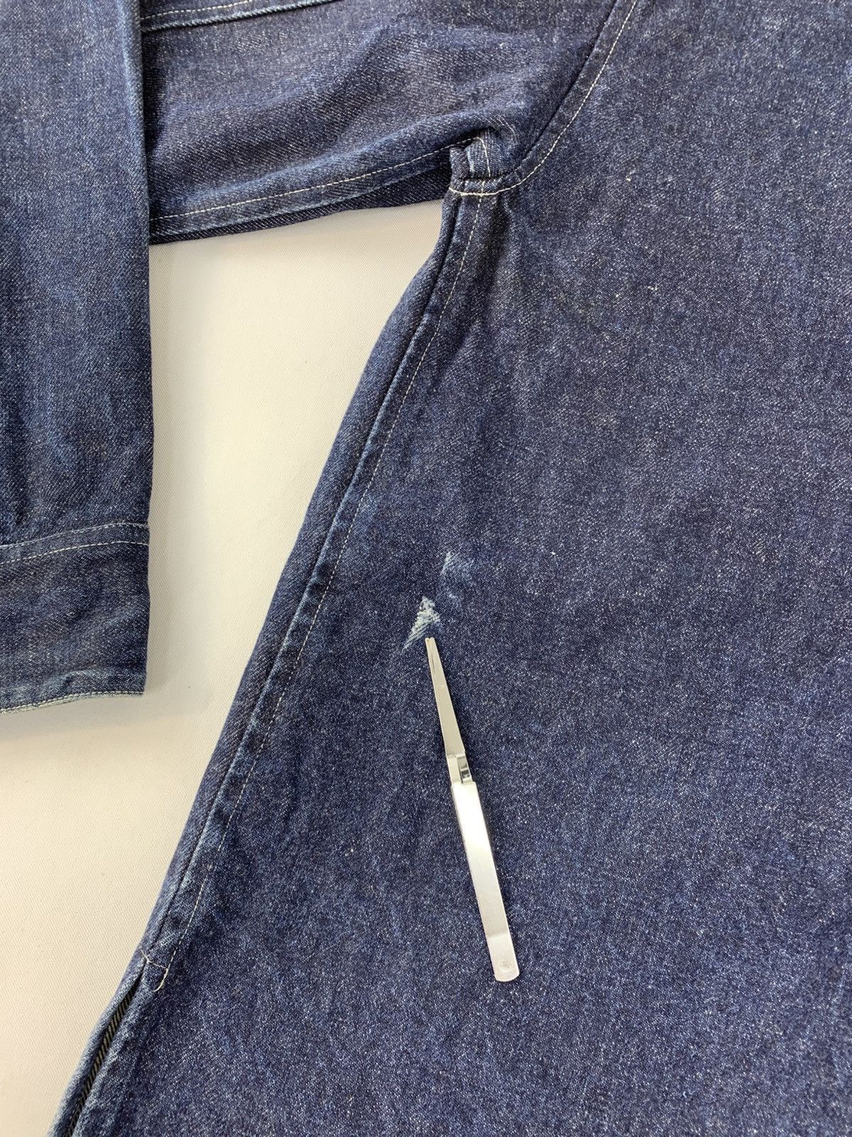 agnes b. 90s Agnes B Homme Type 2 Blue Indigo Trucker Western Jacket Size US S / EU 44-46 / 1 - 13 Thumbnail