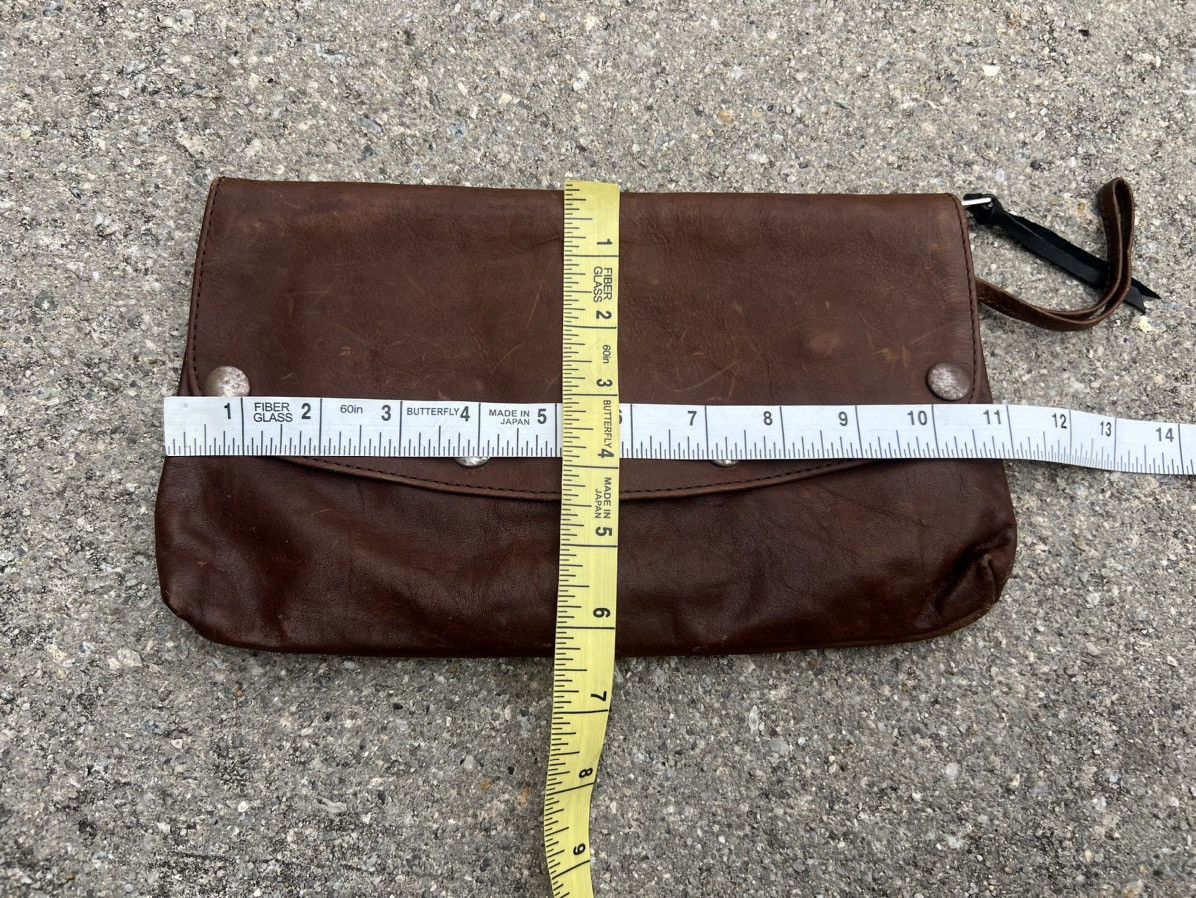 Leather Far Eastern Enthusiast Japan Patina Leather Clutch Bag Size ONE SIZE - 18 Thumbnail