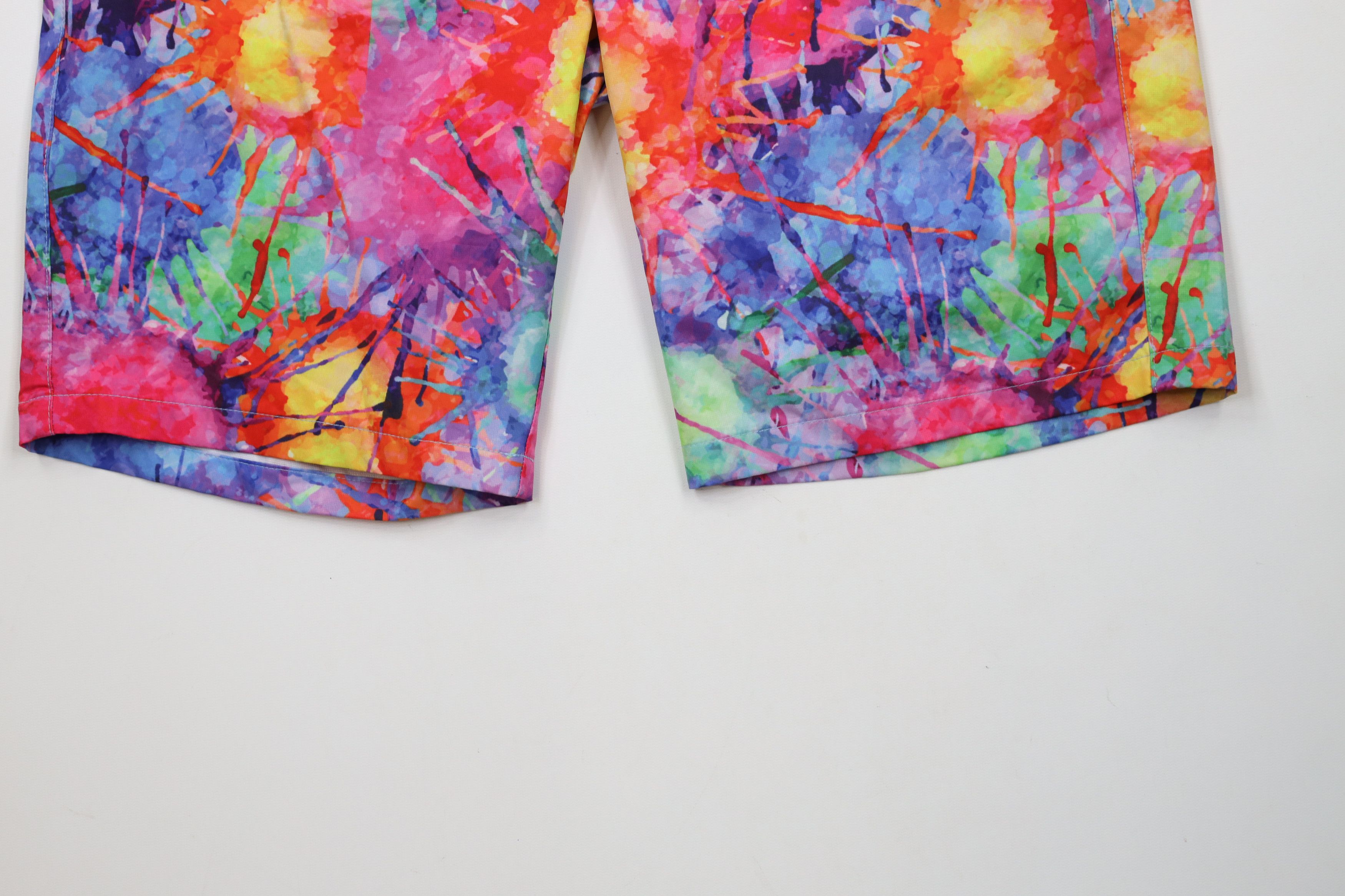 Vintage Hreski Golf Rainbow Paint Splatter Golfing Chino Shorts Size US 34 / EU 50 - 4 Thumbnail
