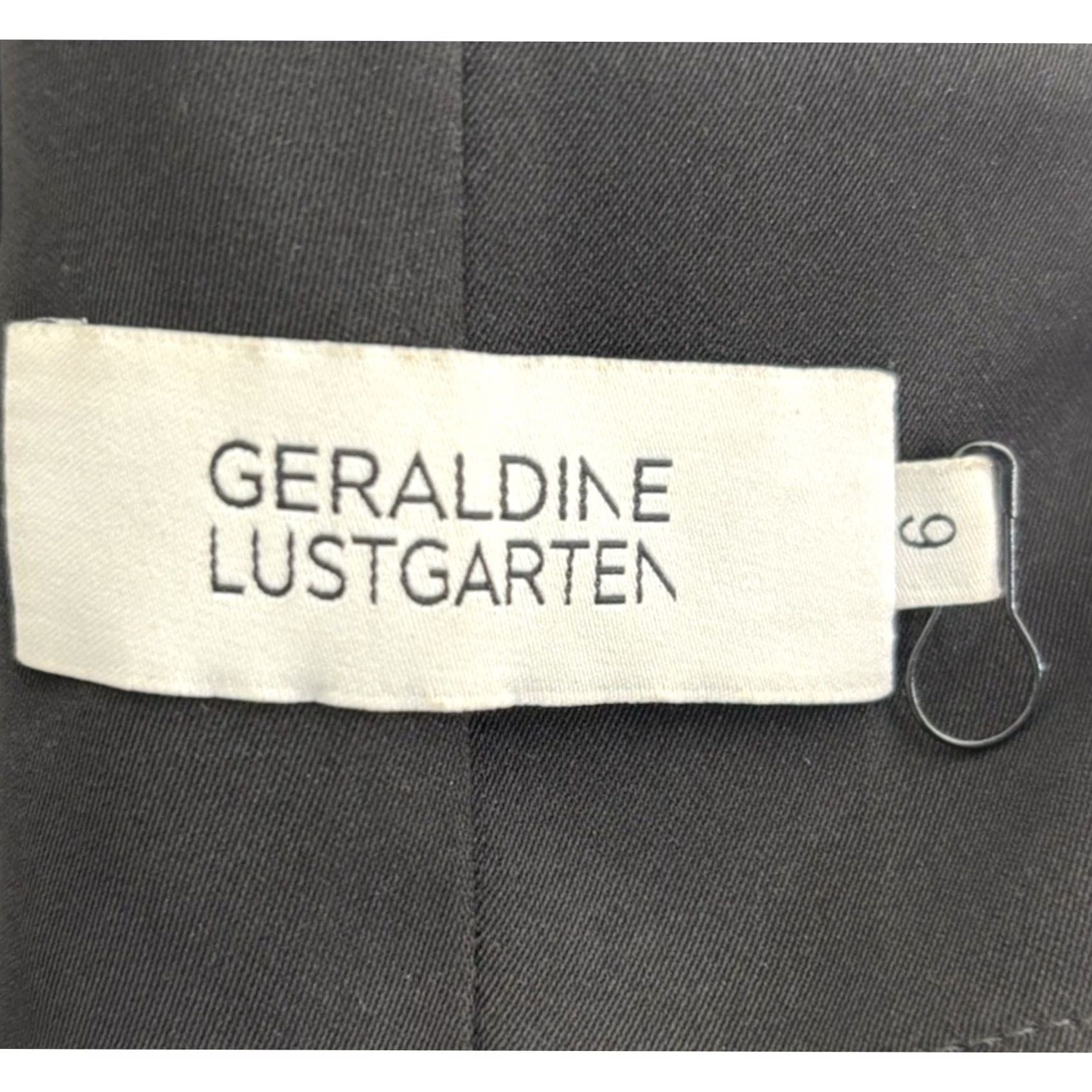 Vintage GERALDINE LUSTGARTEN Dress Size 6 Black Square Neck Sleeveless Knee Length Size M / US 6-8 / IT 42-44 - 6 Thumbnail