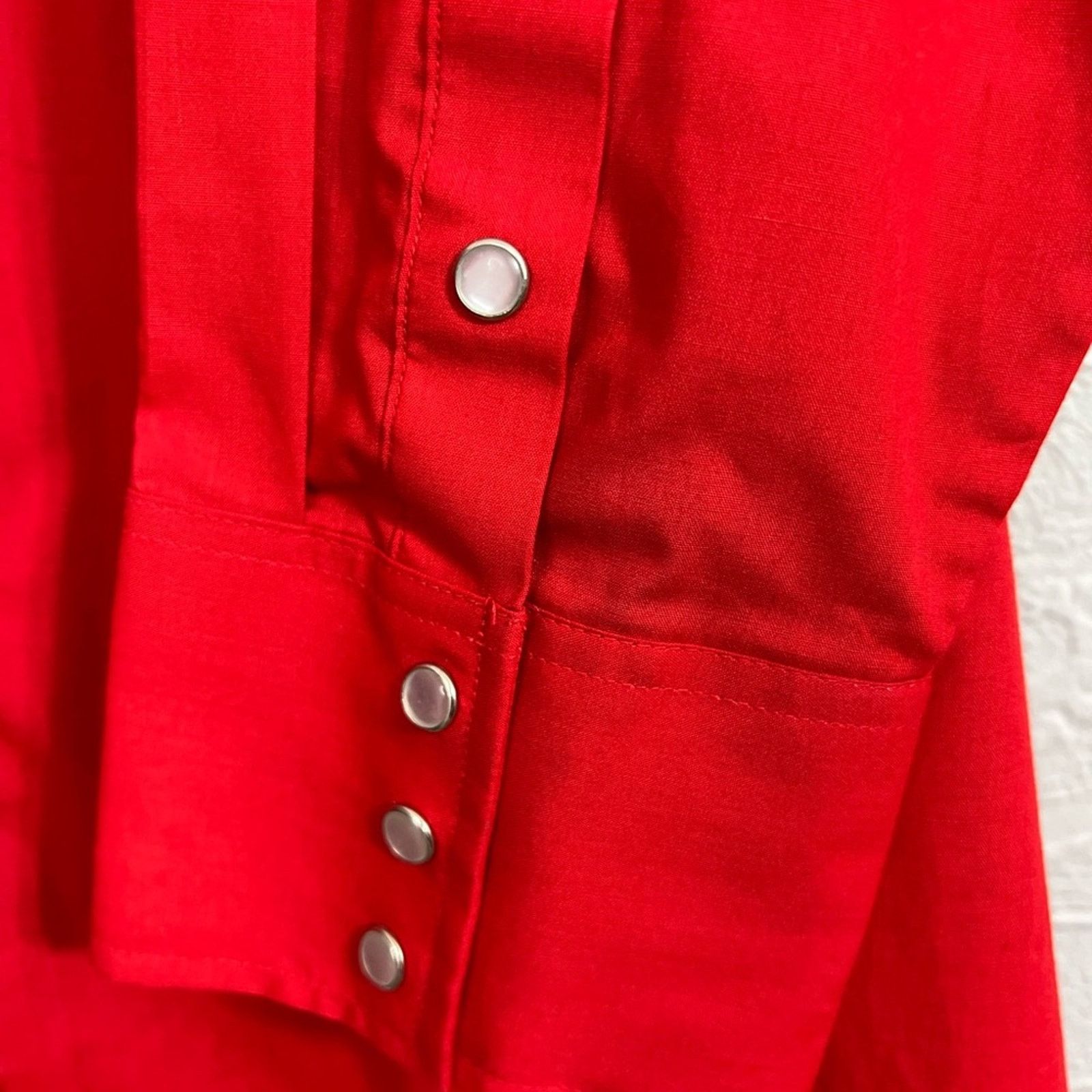 Other Vintage Western Sheplers Red Western Pearl Snap 18 Tall Size US XXL / EU 58 / 5 - 2 Thumbnail