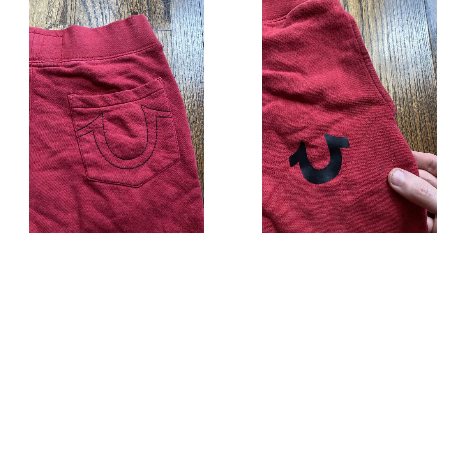 True Religion True Religion Sweat Shorts Mens Regular Size M Red Cotton Logo Active Drawstring Relaxed Fit Size US 31 - 9 Thumbnail