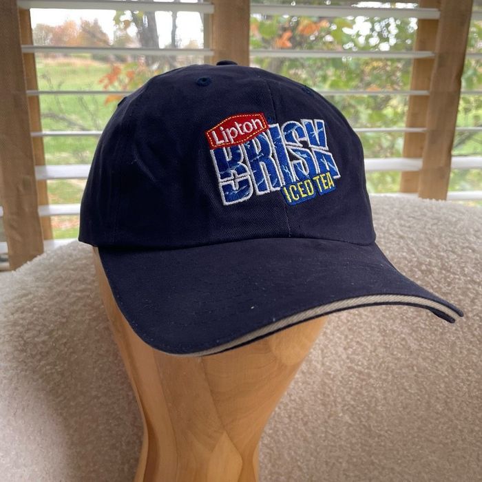 Other Lipton Brisk Iced Tea Blue Adjustable Cotton Ball Hat Cap Grailed