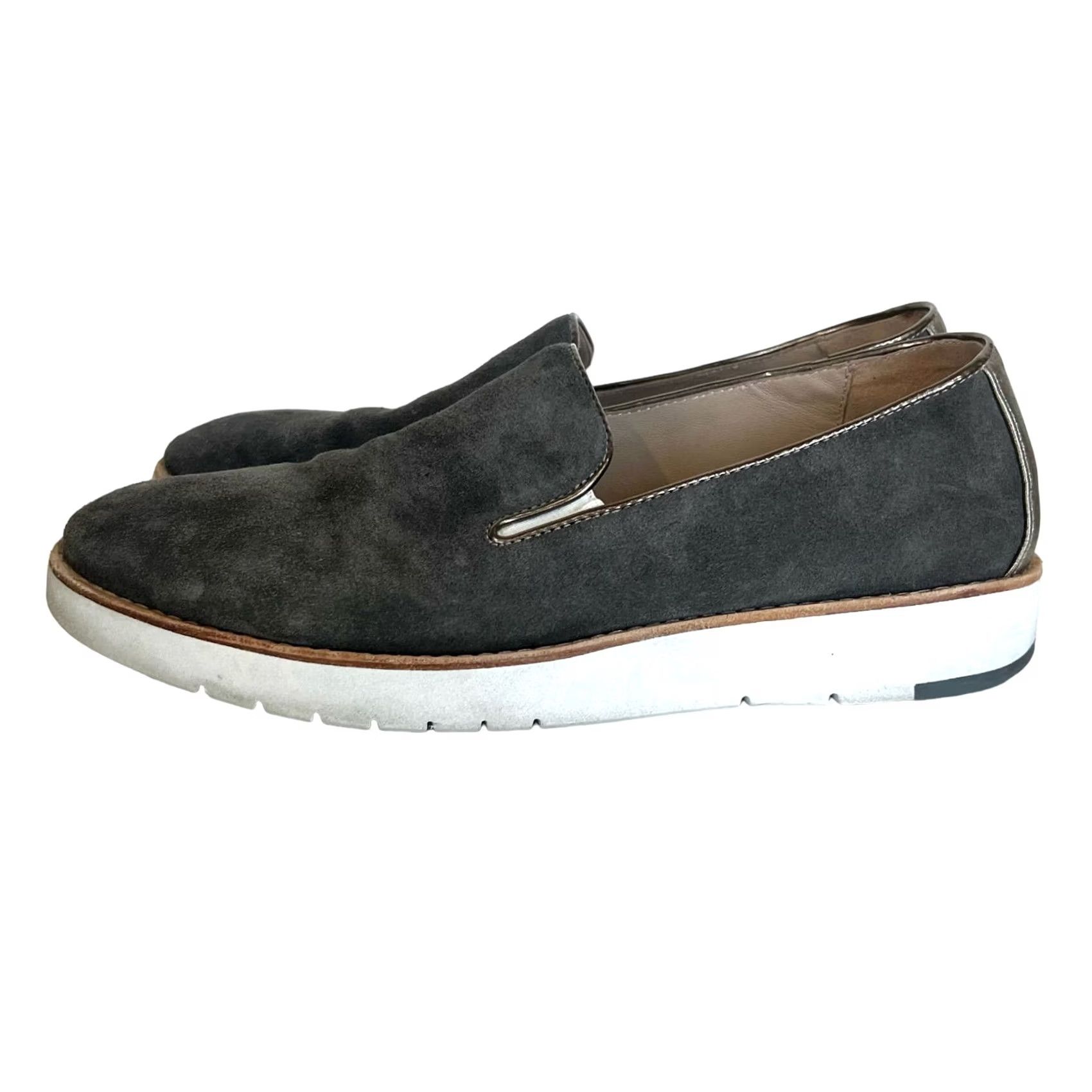 Johnston & Murphy Johnston & Murphy Women's Loafer Slip-On Gray Suede Penelope 8.5 Gray Suede Sporty Flat 8.5 Womens Size US 9 / IT 39 - 4 Thumbnail