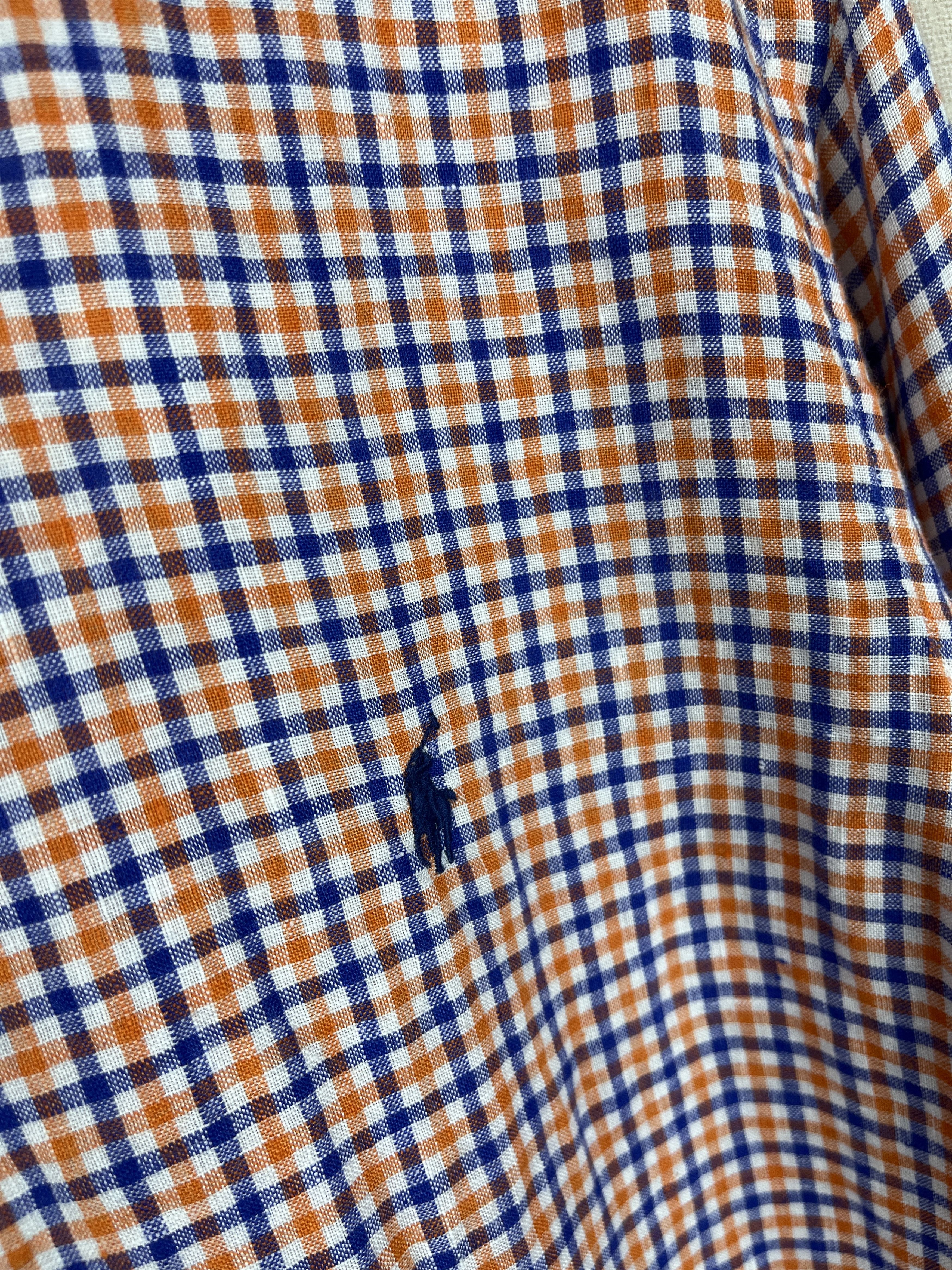 Polo Ralph Lauren Polo Ralph Lauren 100 % Linen Check Long Sleeve Shirt Size US L / EU 52-54 / 3 - 4 Thumbnail