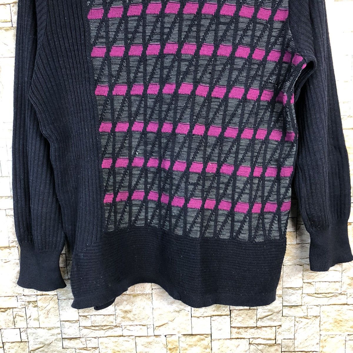 Homespun Knitwear × Japanese Brand Qurante Cingars Dark Blue Knitwear #A658 Size M / US 6-8 / IT 42-44 - 6 Thumbnail