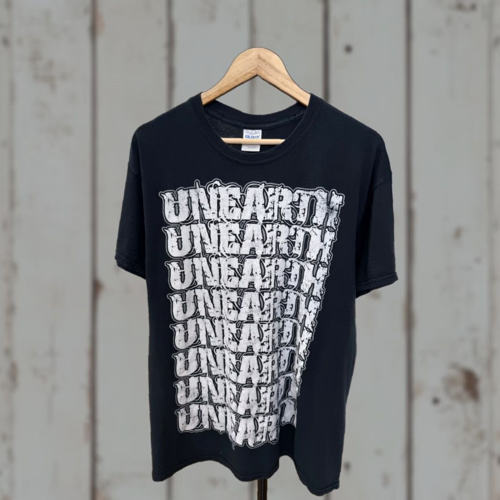 Gildan VINTAGE Unearth Band Y2K European Tour 2012 Tee T-Shirt Mens L Black Shirt Limited? Size US L / EU 52-54 / 3 - 1 Thumbnail