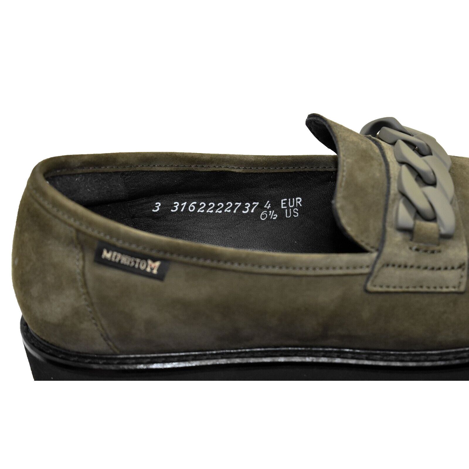 Mephisto MEPHISTO Salka Loden Suede Chain Strap Lug Loafers 6.5 $369 Size US 6.5 / IT 36.5 - 6 Thumbnail